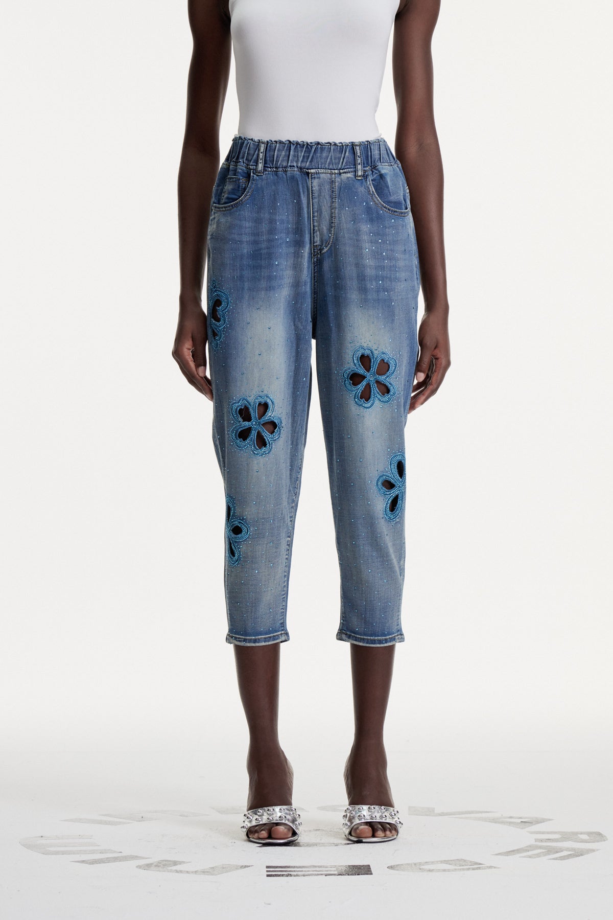 Boitumelo Cutout Flower Jeans