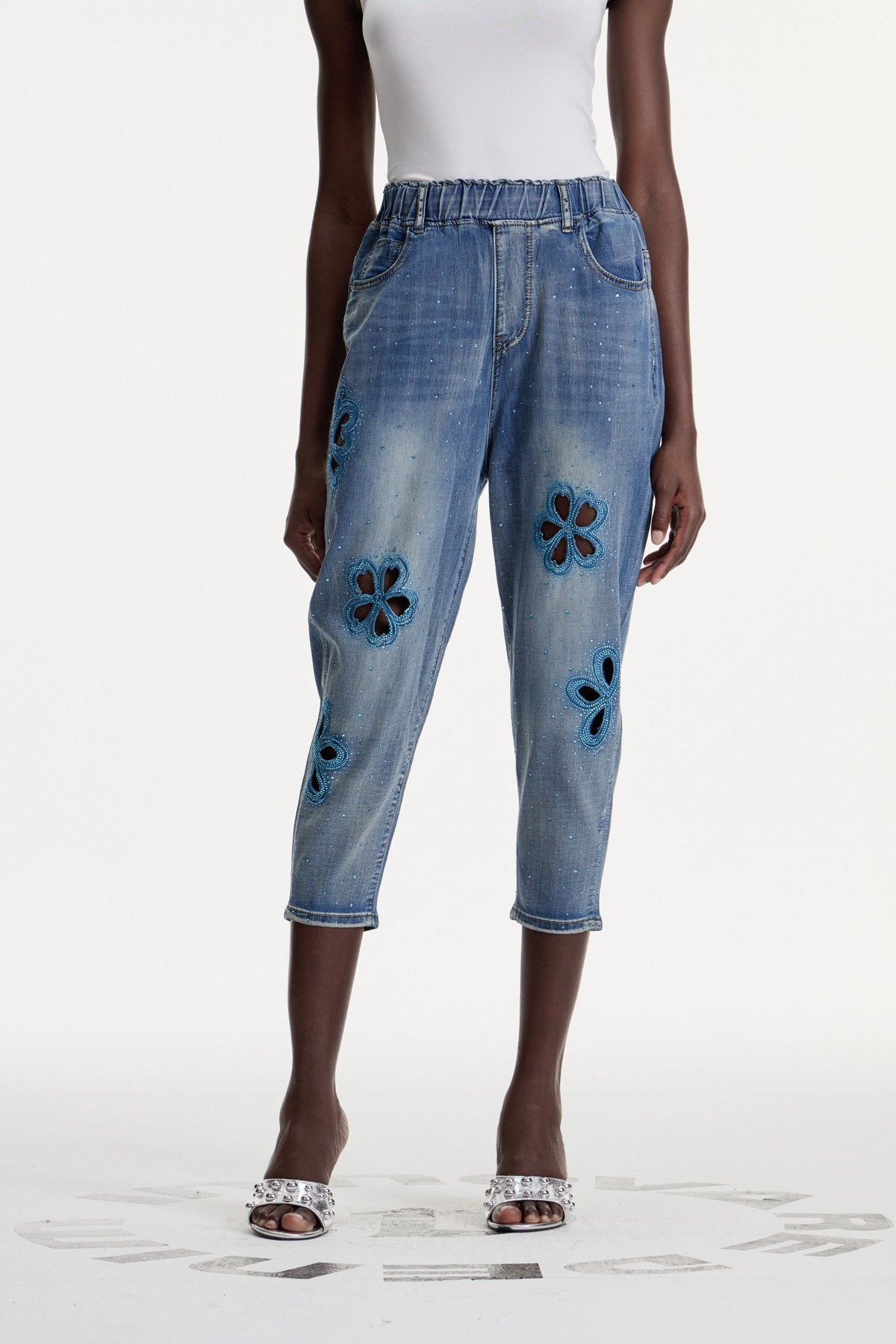 Boitumelo Cutout Flower Jeans