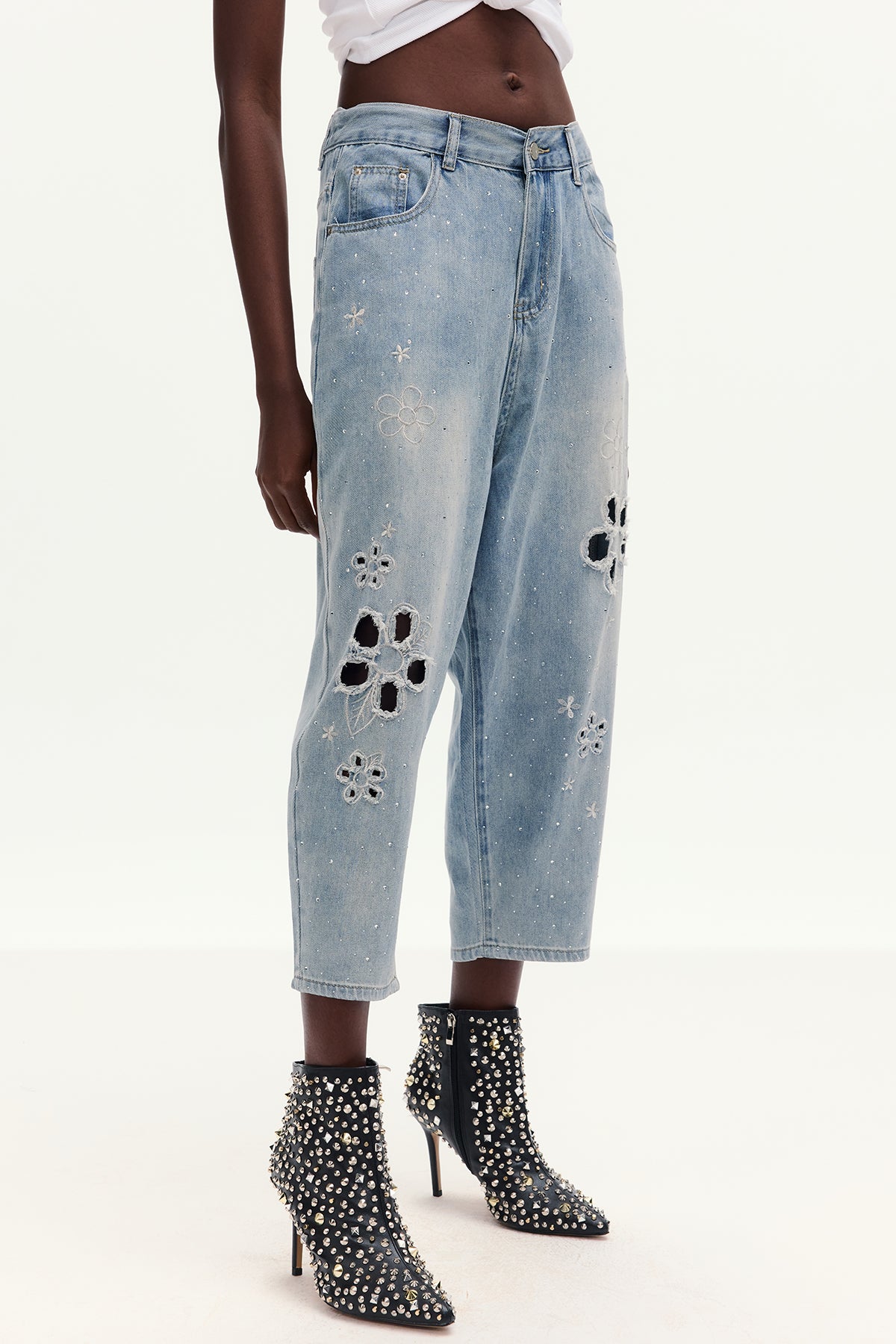 Boitumelo Flower Cutout Jeans