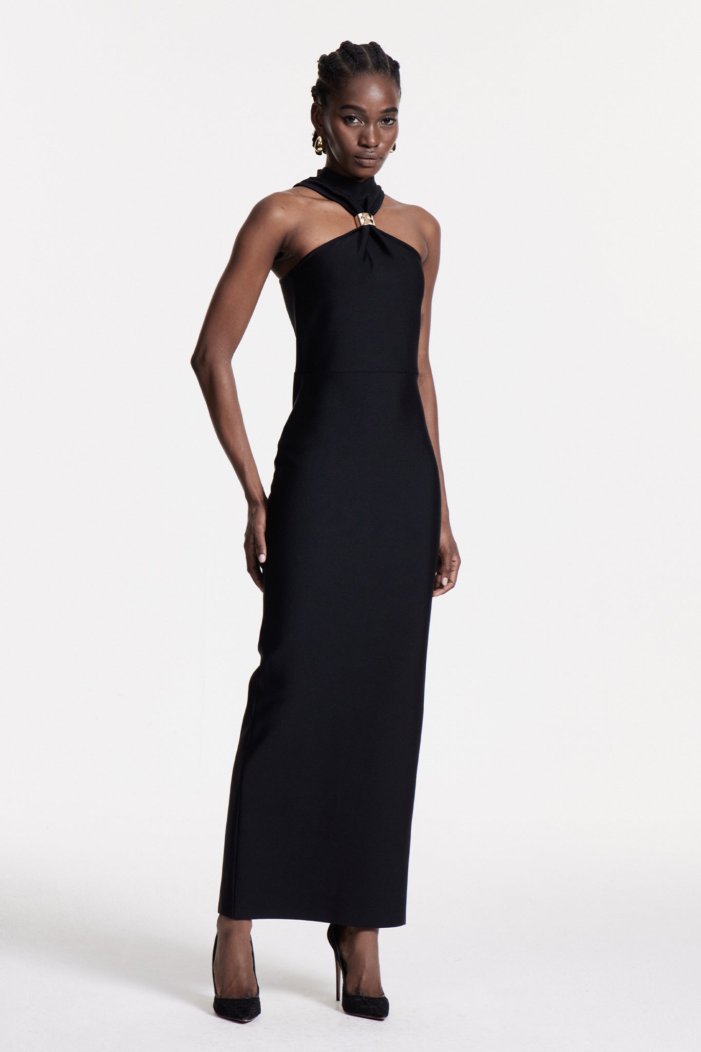 Borivoje Halter Neck Maxi Dress