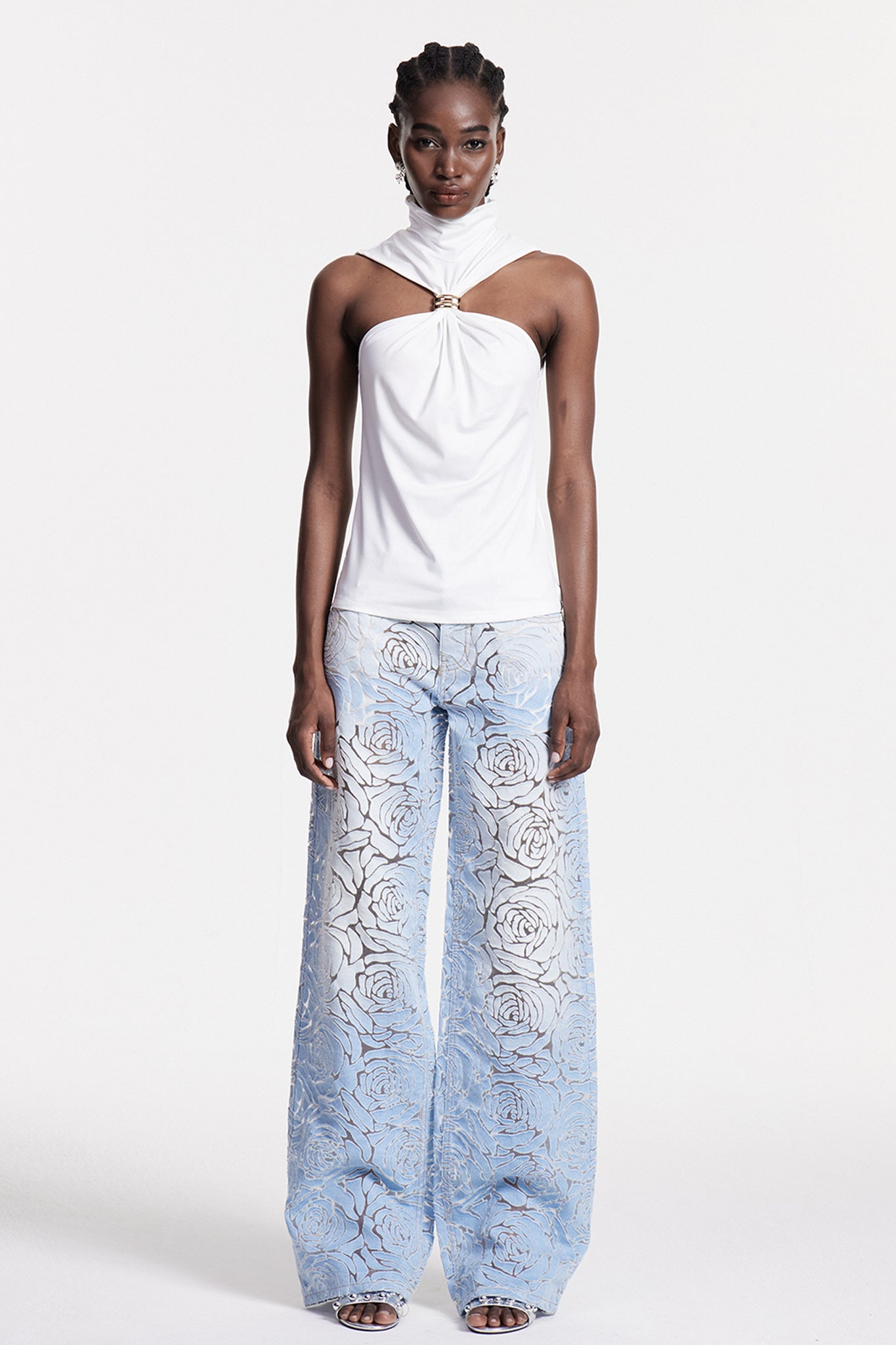 Chlodulf Flower Cutout Jeans