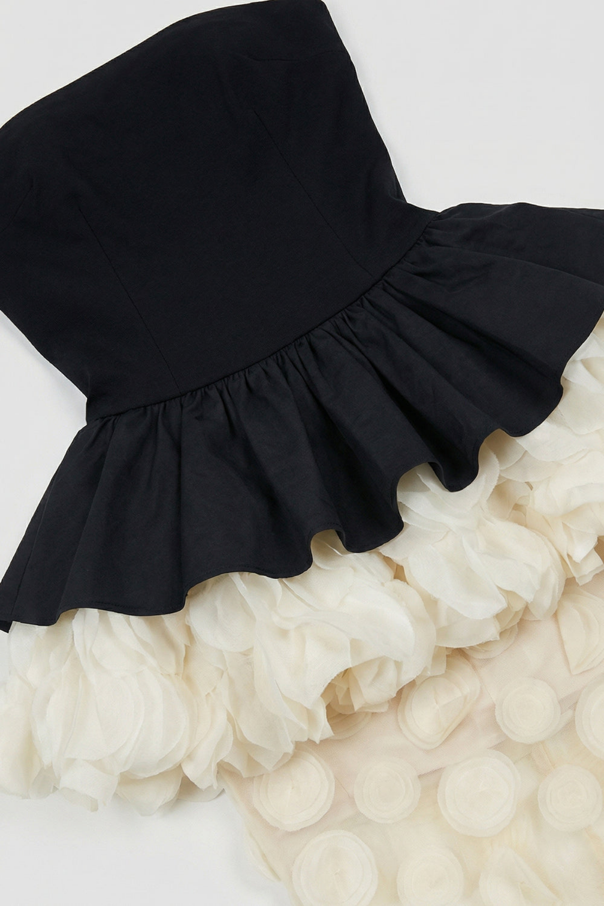 Boryana Strapless Flower Dot Maxi Dress