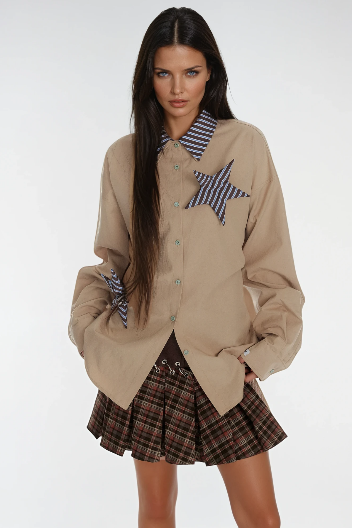 Bozhidara Star Lace Up Shirt