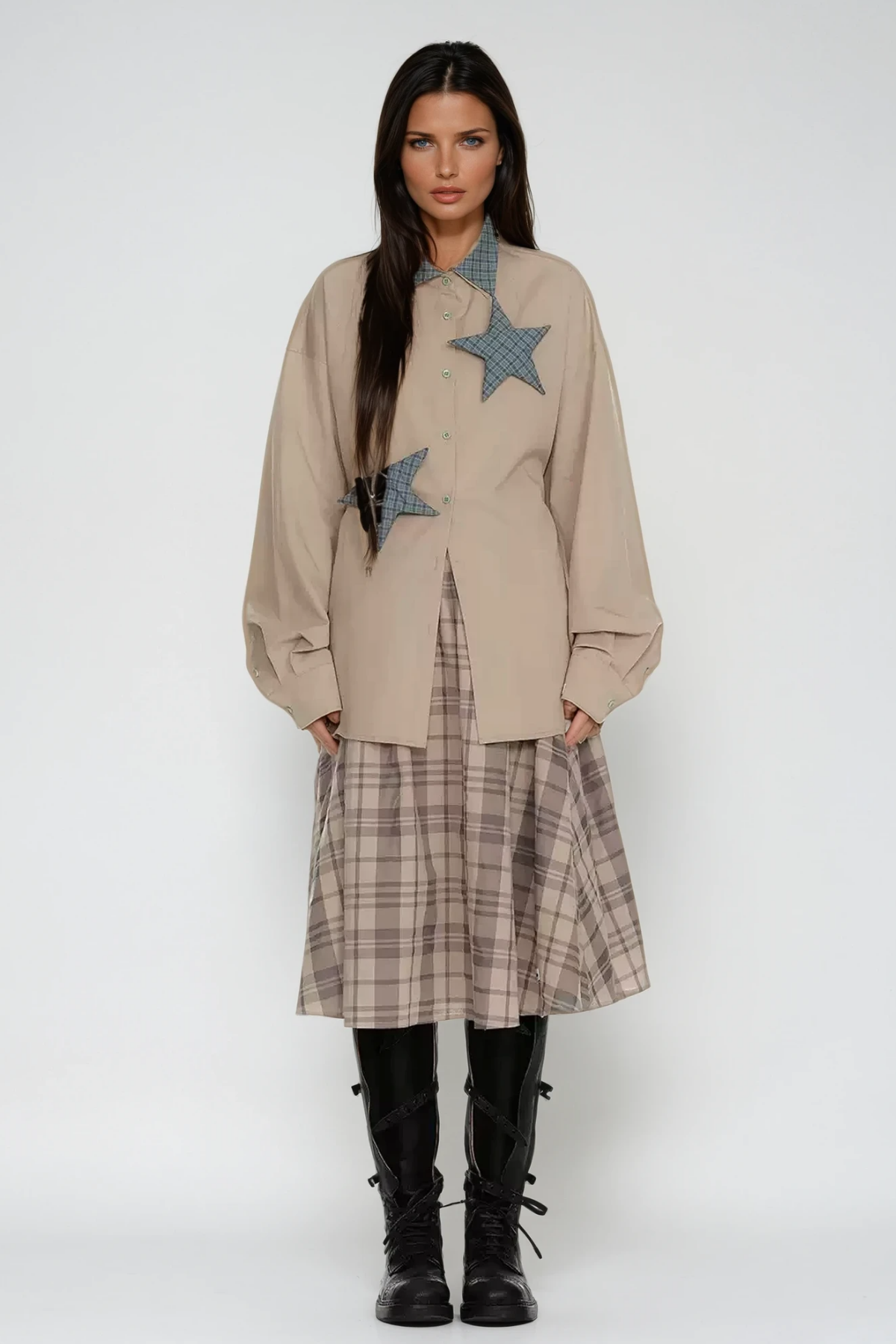 Bozhidara Star Lace Up Shirt