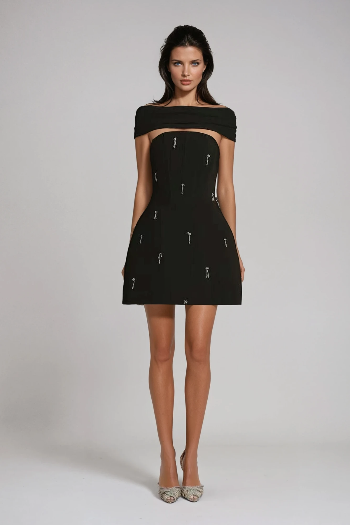 Bradamante Chain Halter Neck Mini Dress