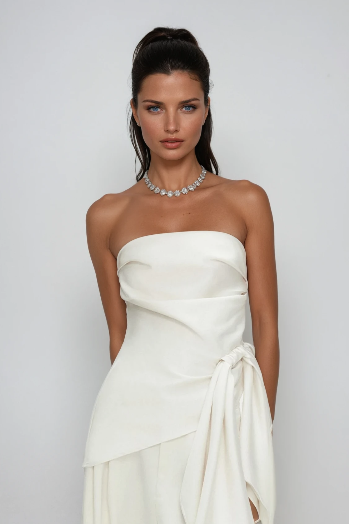 Braith Satin Lace Up Pants Set