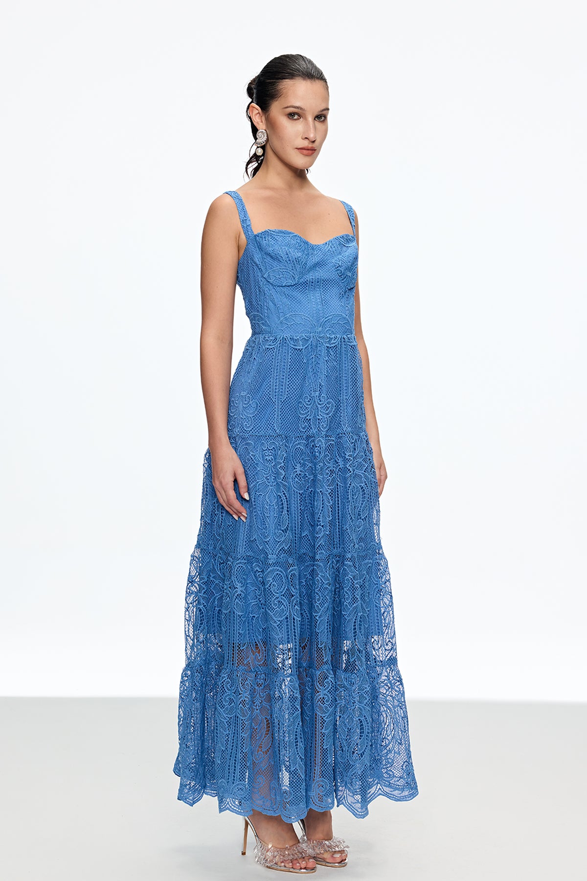 Caelestius Lace Embroidered Maxi Dress