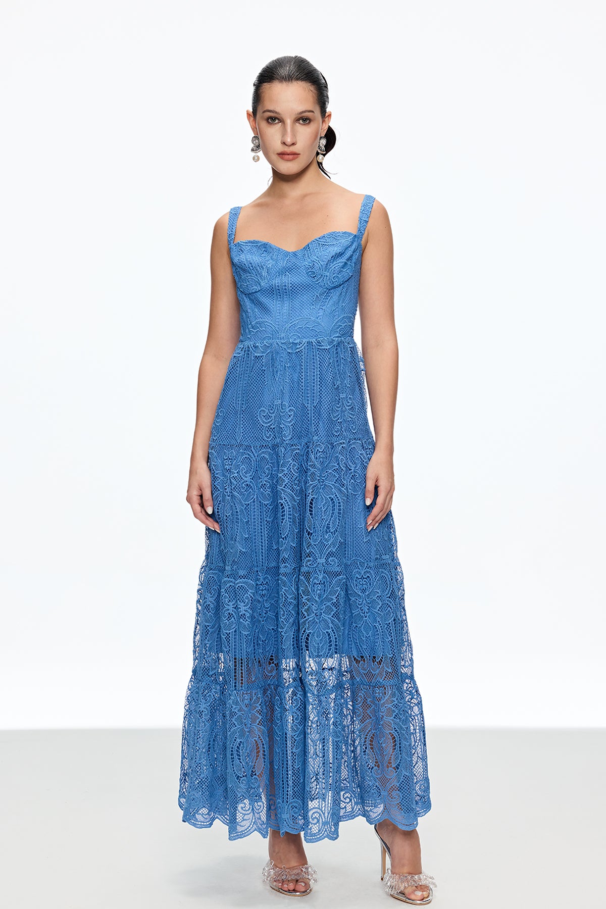 Caelestius Lace Embroidered Maxi Dress