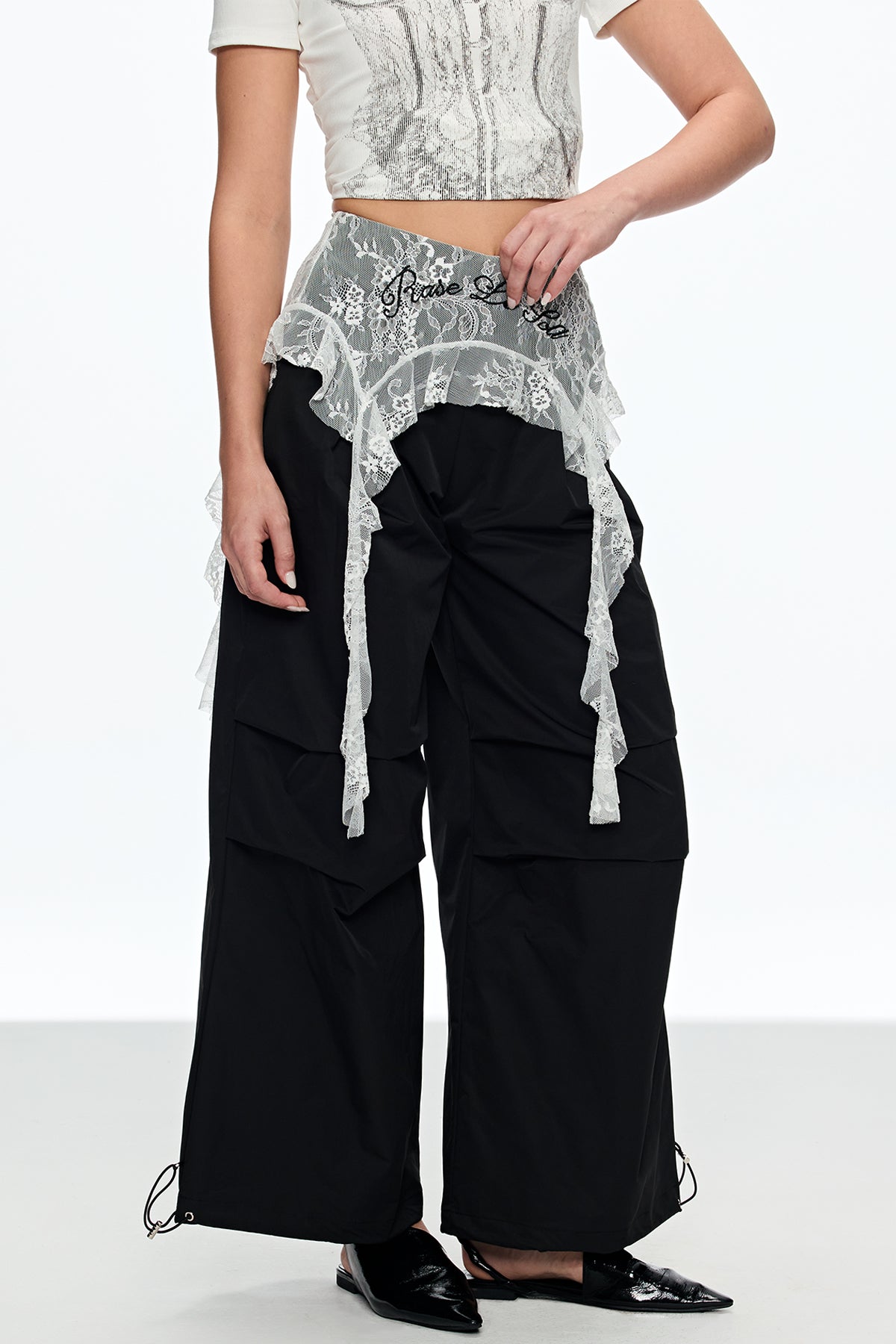 Caelina Lace Barrel Pants