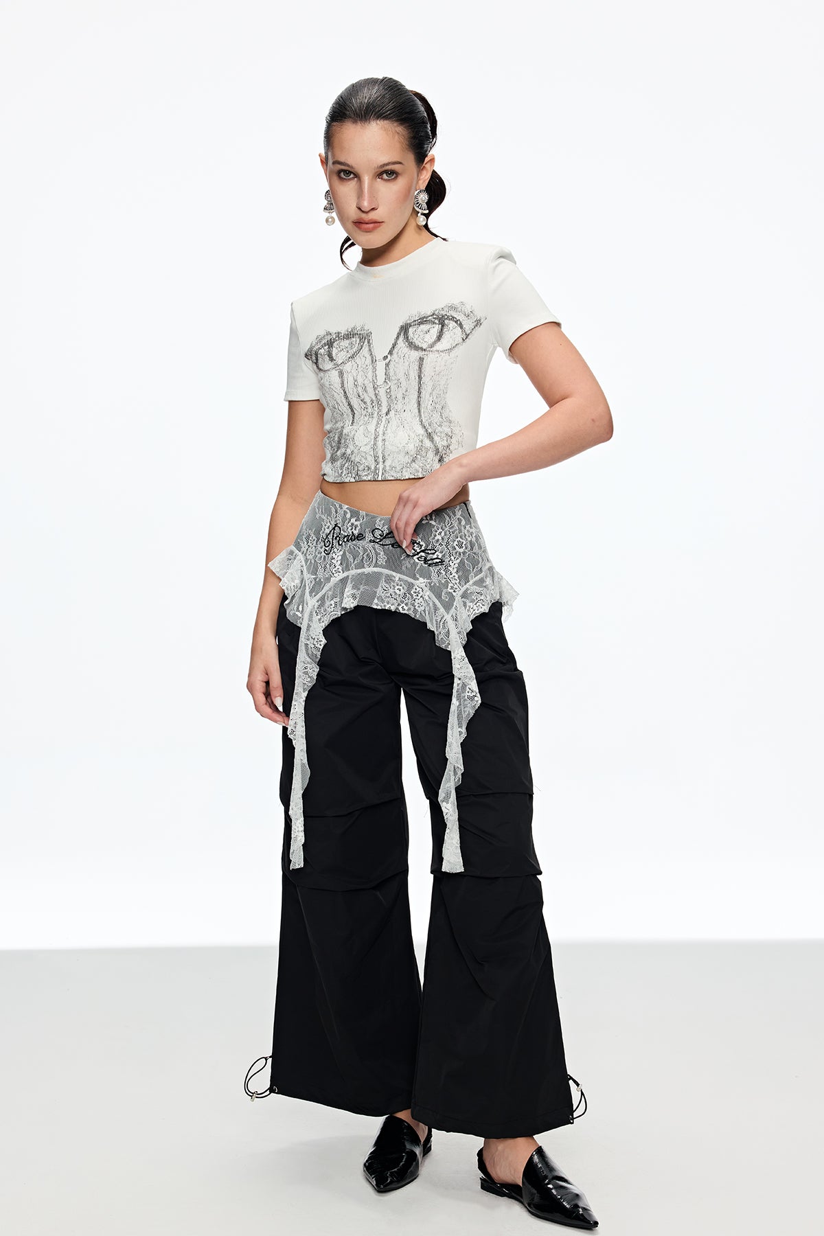 Caelina Lace Barrel Pants