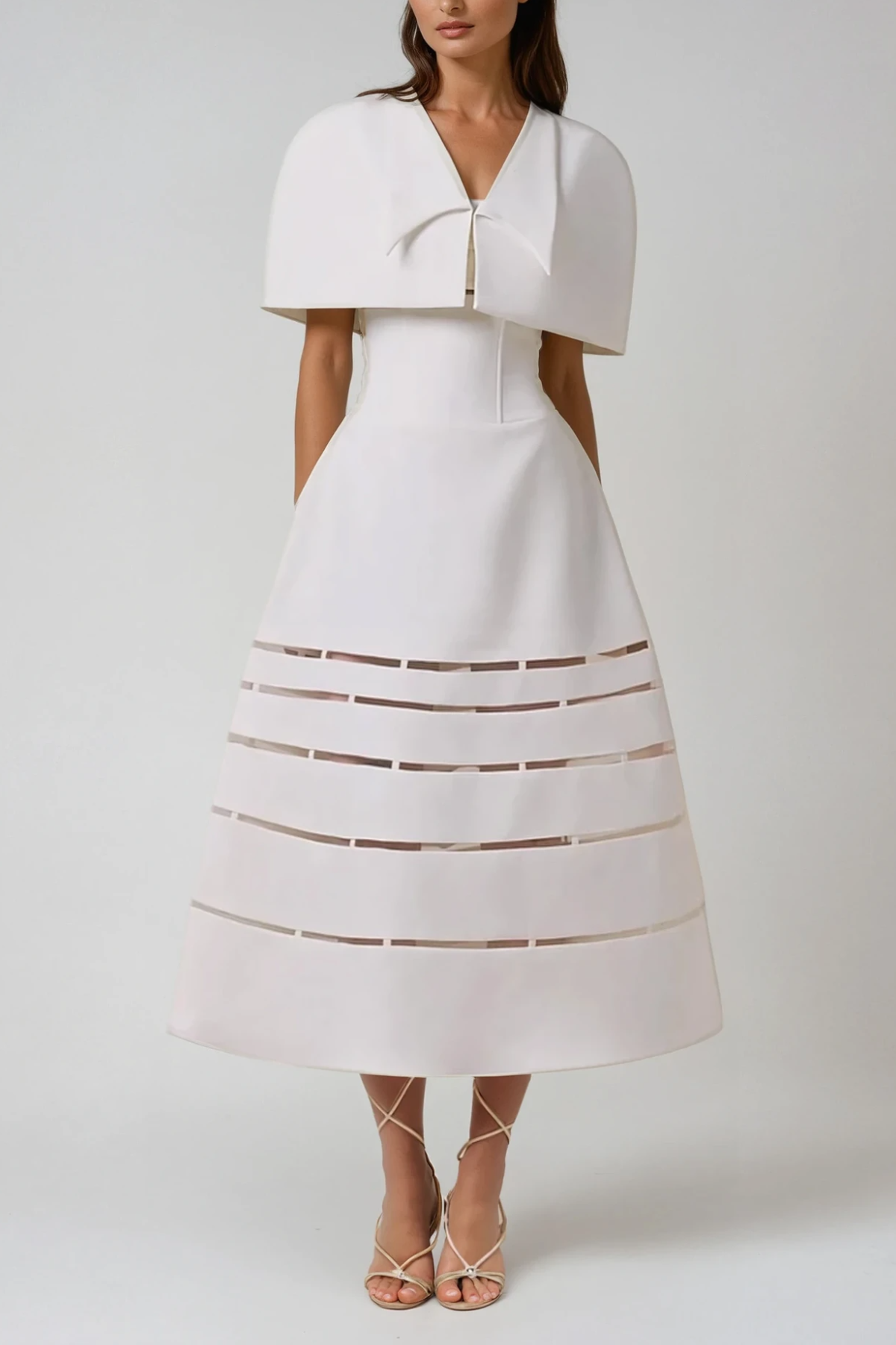 Caesar Shawl Cutout Maxi Dress