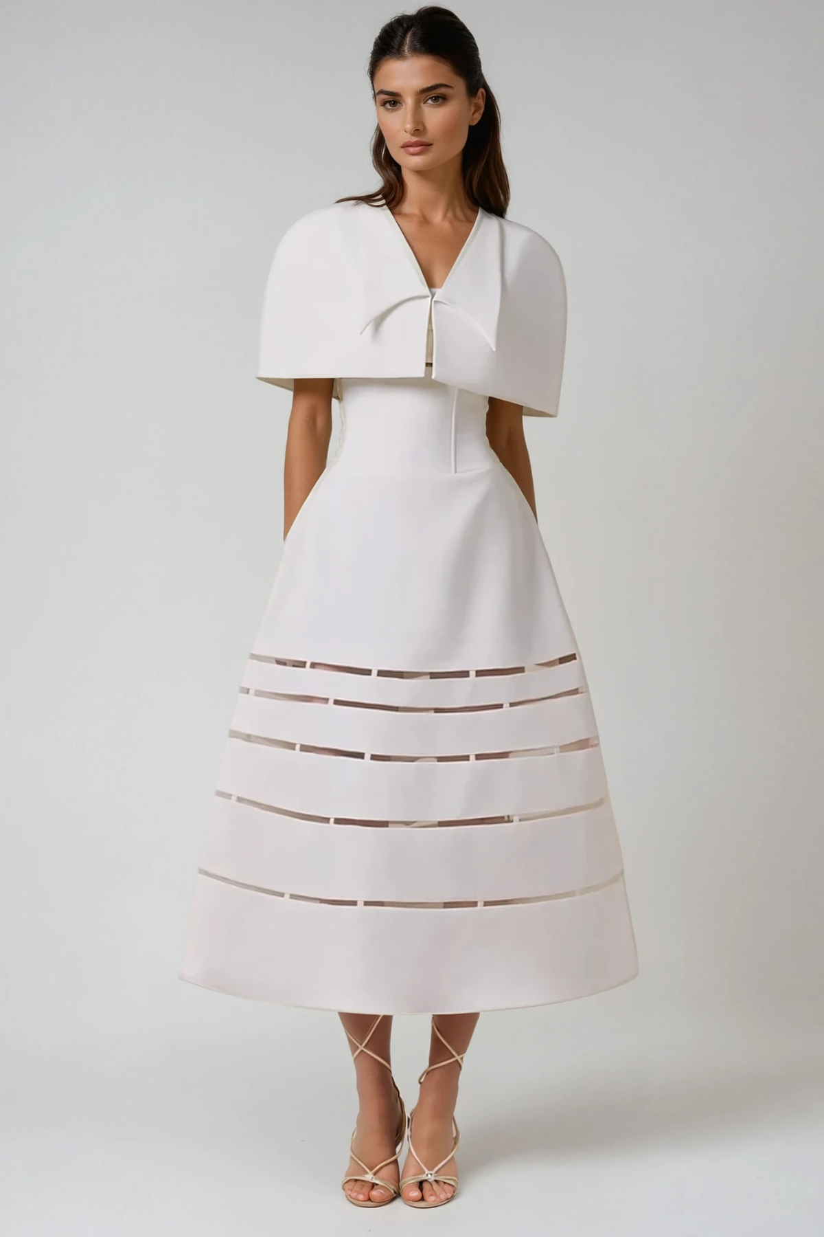 Caesar Shawl Cutout Maxi Dress