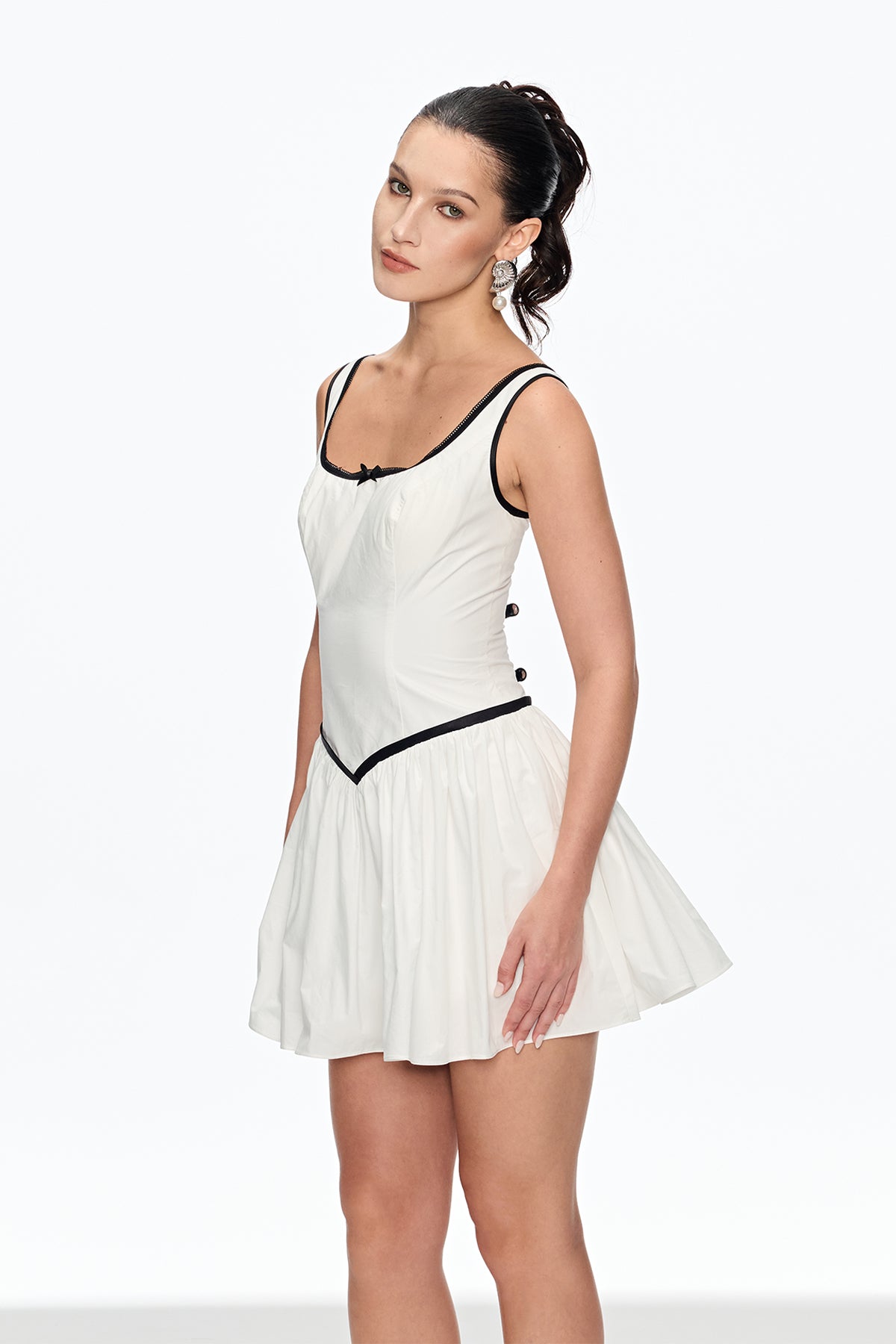 Cale Sleeveless Ruch Mini Dress