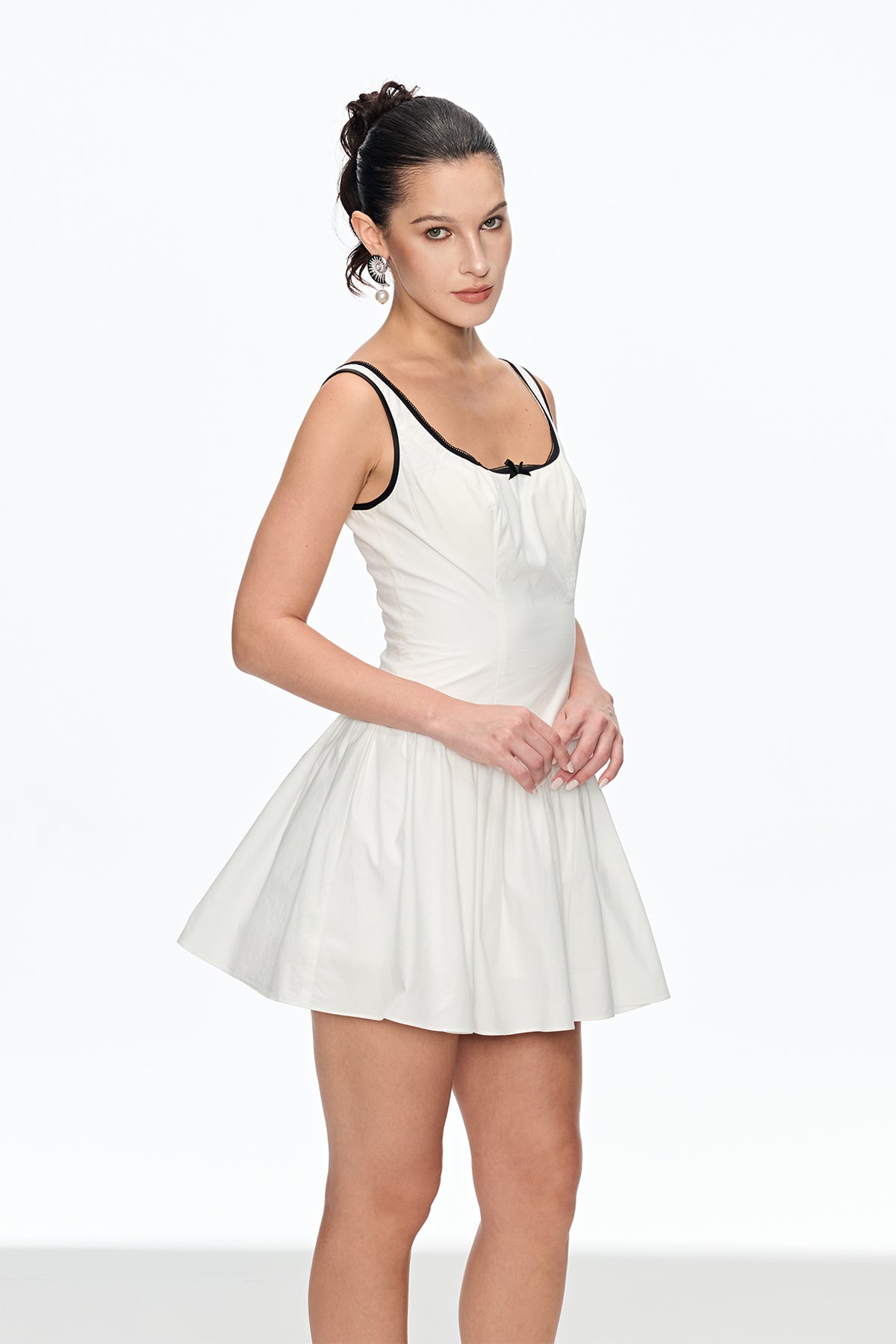 Cale Sleeveless Ruch Mini Dress