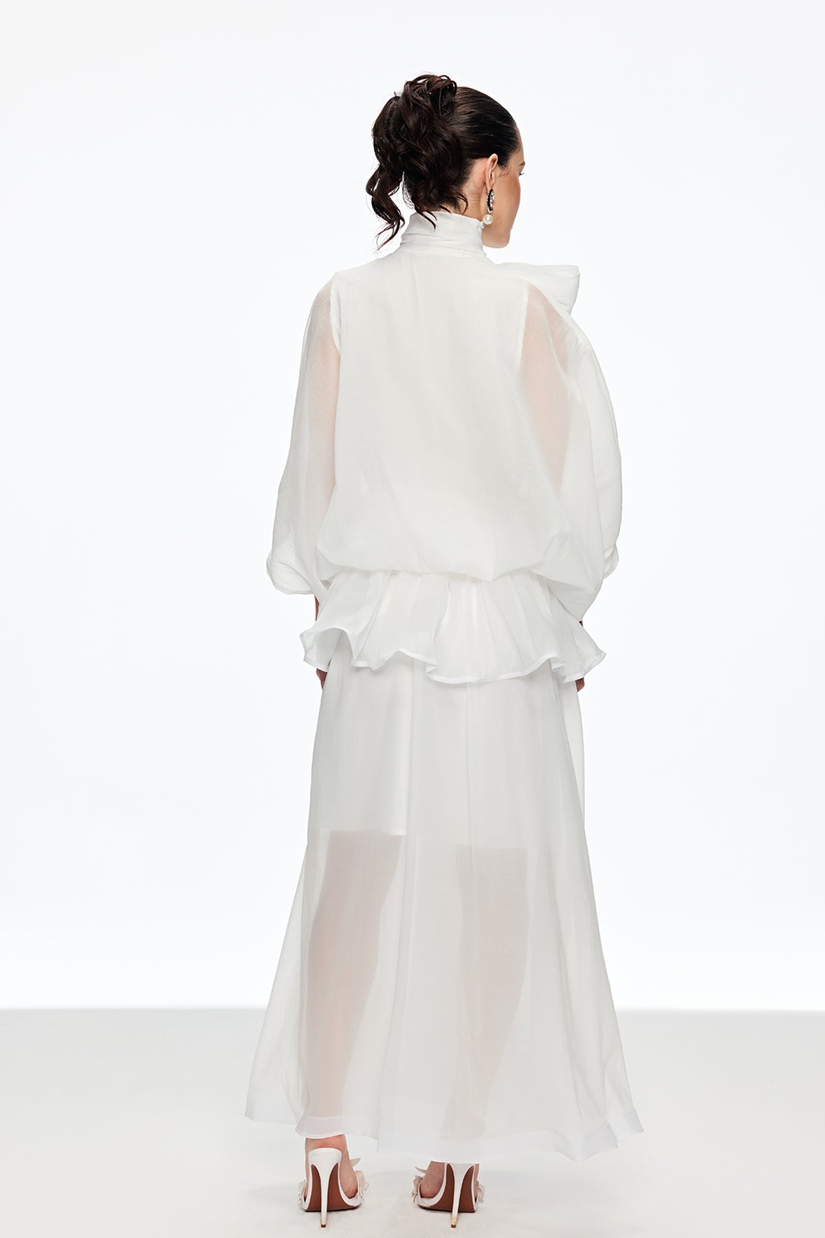 Caleigh Bow Ruffle Maxi Dress