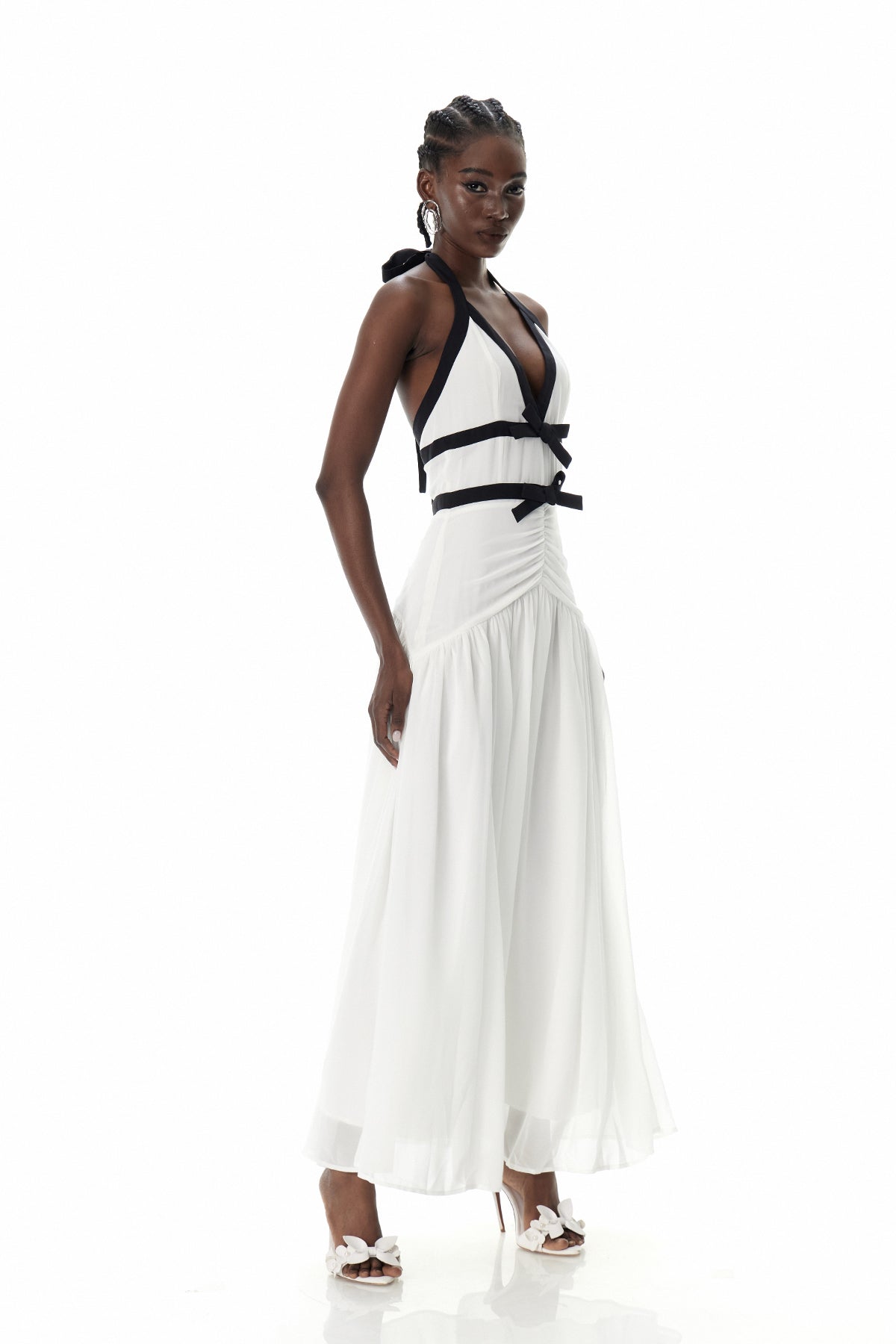 Calixte Plunge Bow Maxi Dress