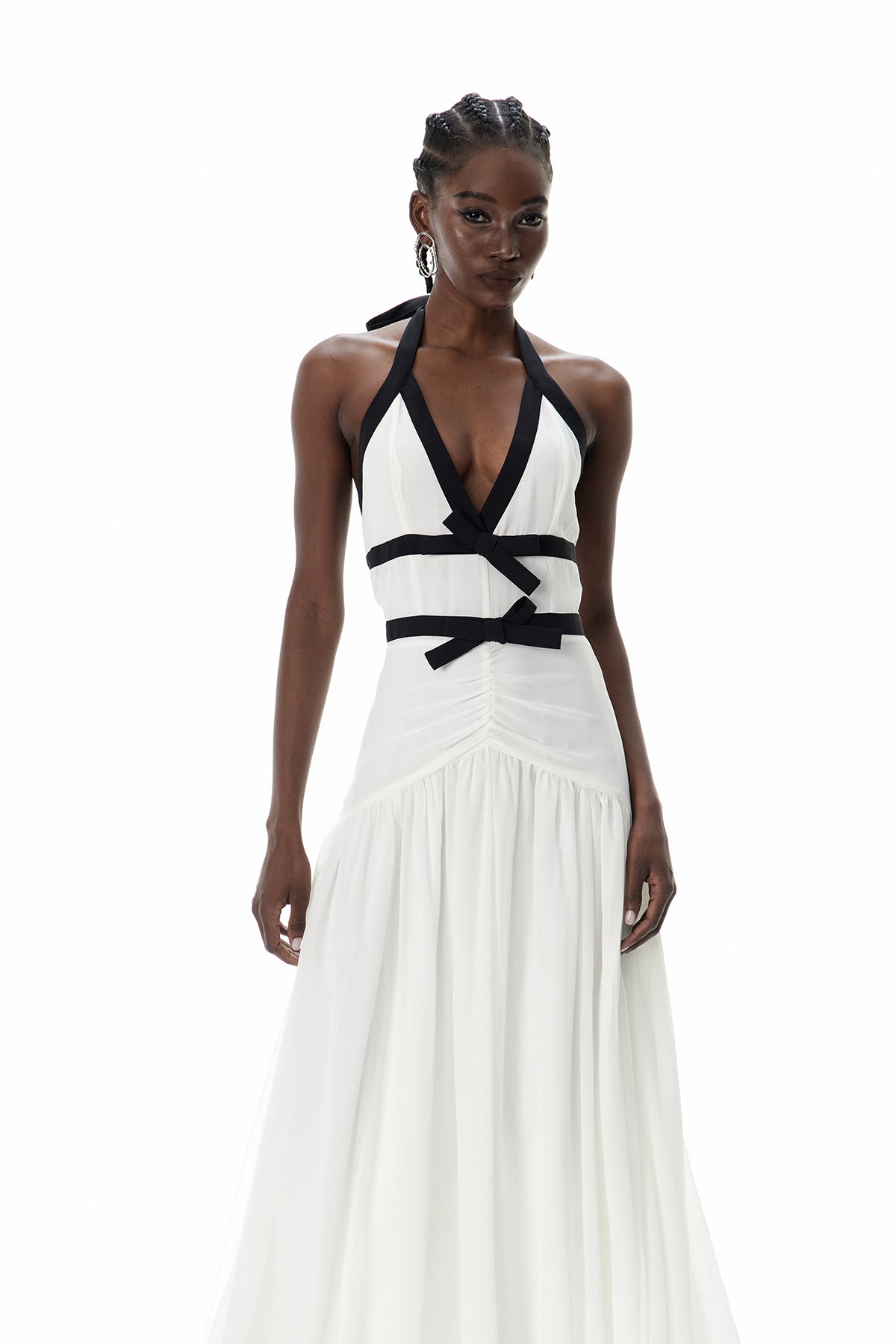 Calixte Plunge Bow Maxi Dress