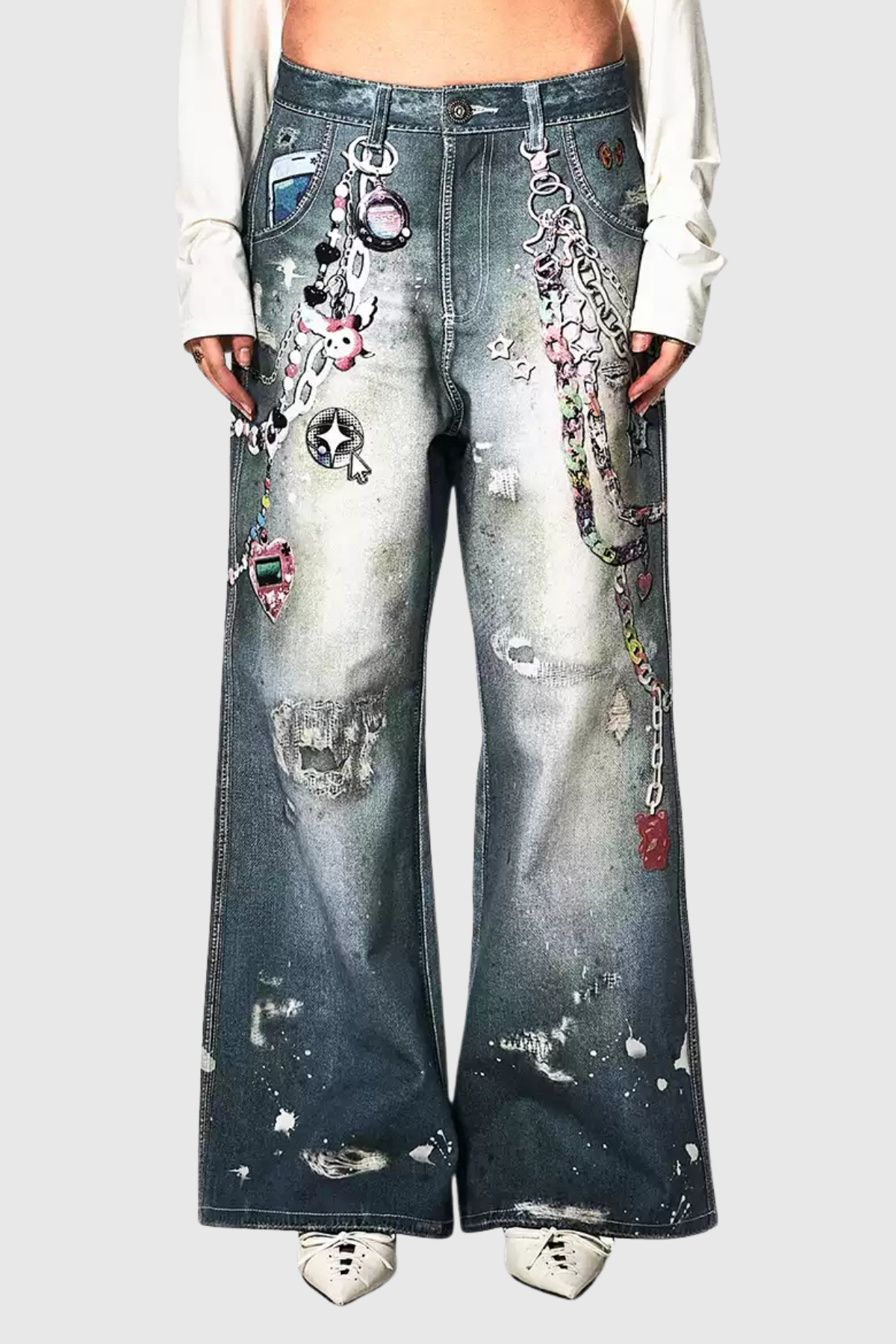 Callahan Print Barrel Jeans