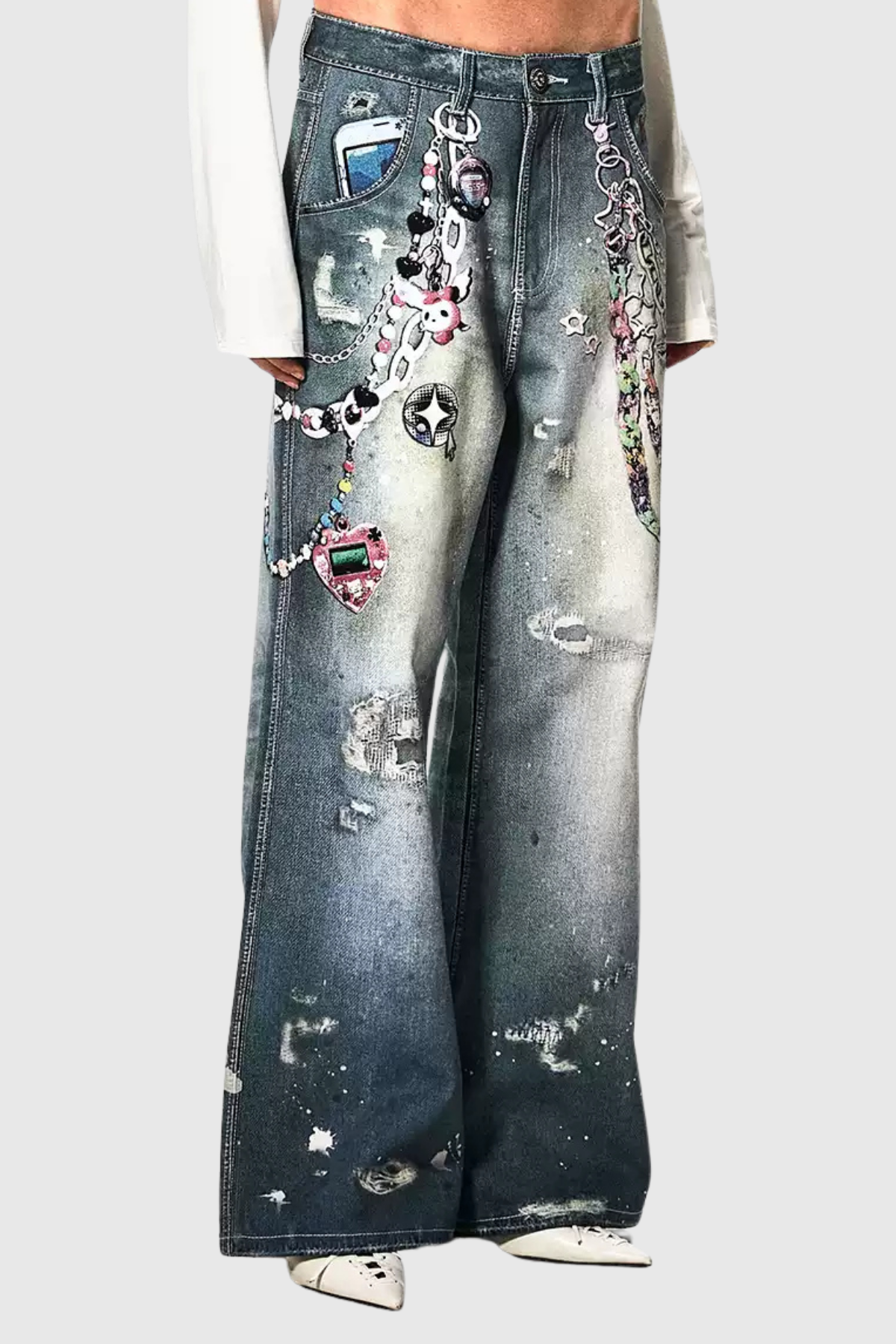 Callahan Print Barrel Jeans