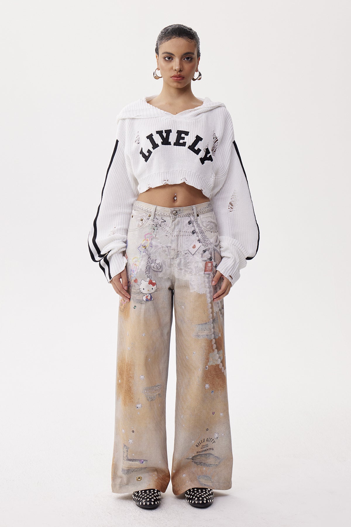 Calum Pearl Print Hayley Jeans