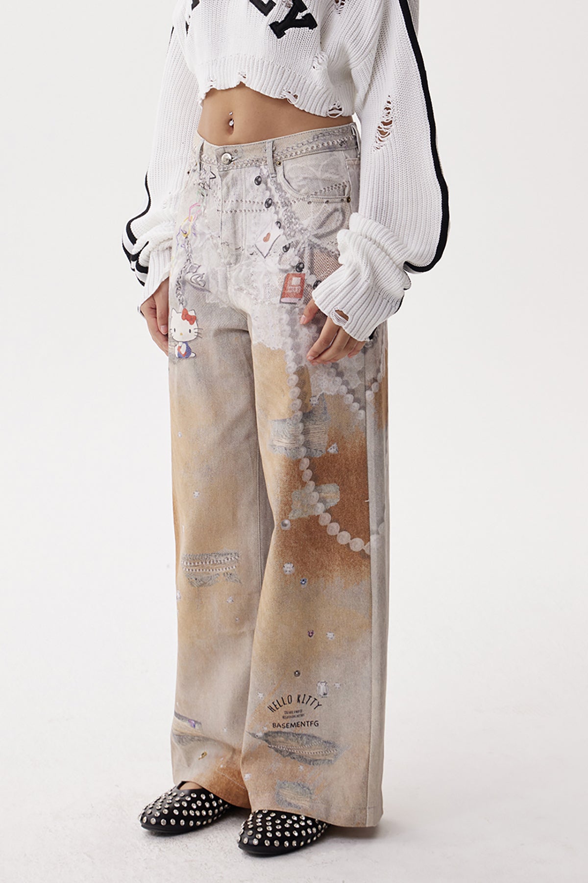 Calum Pearl Print Hayley Jeans