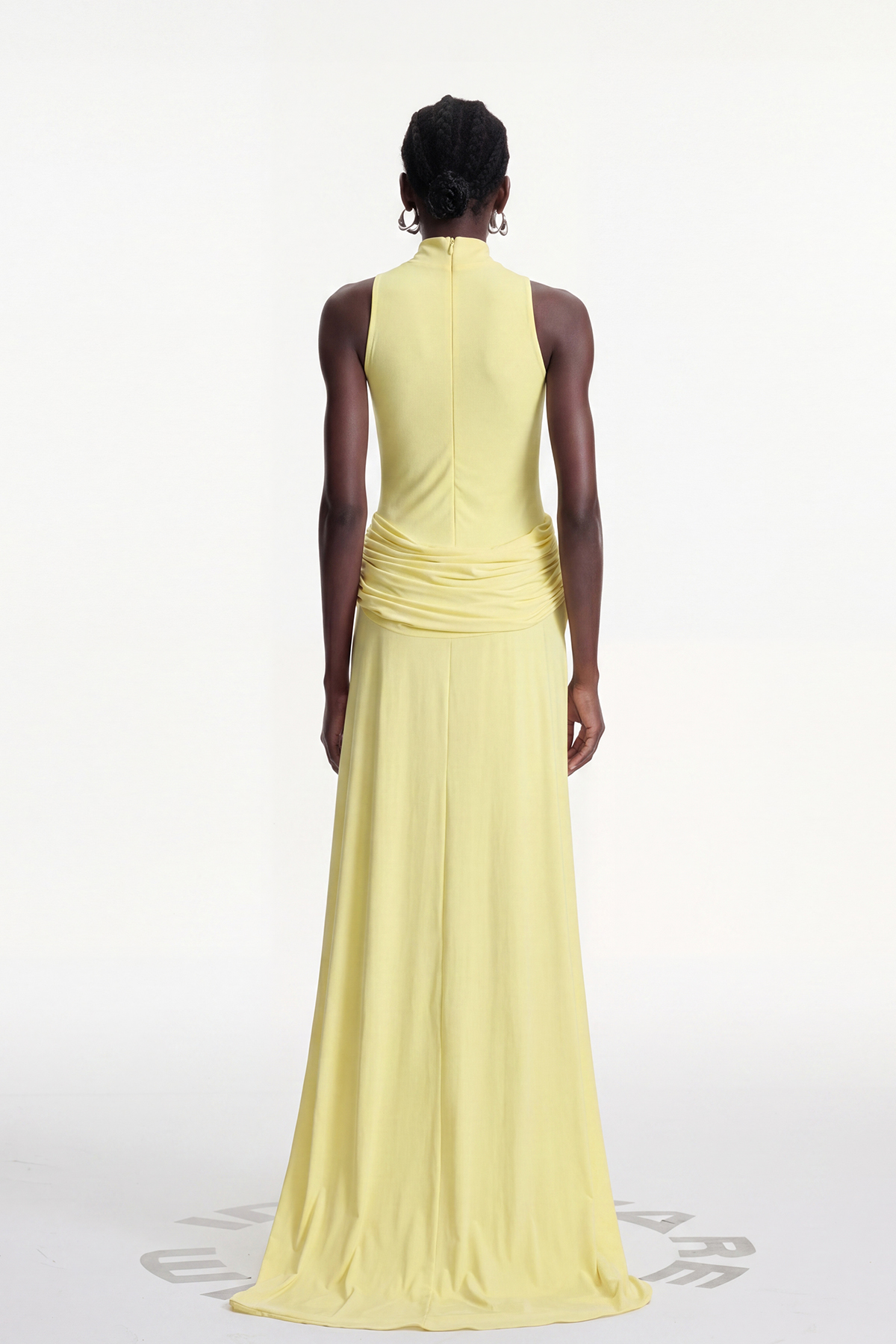 Canaan Ruch Sleeveless Split Maxi Dress In Yellow