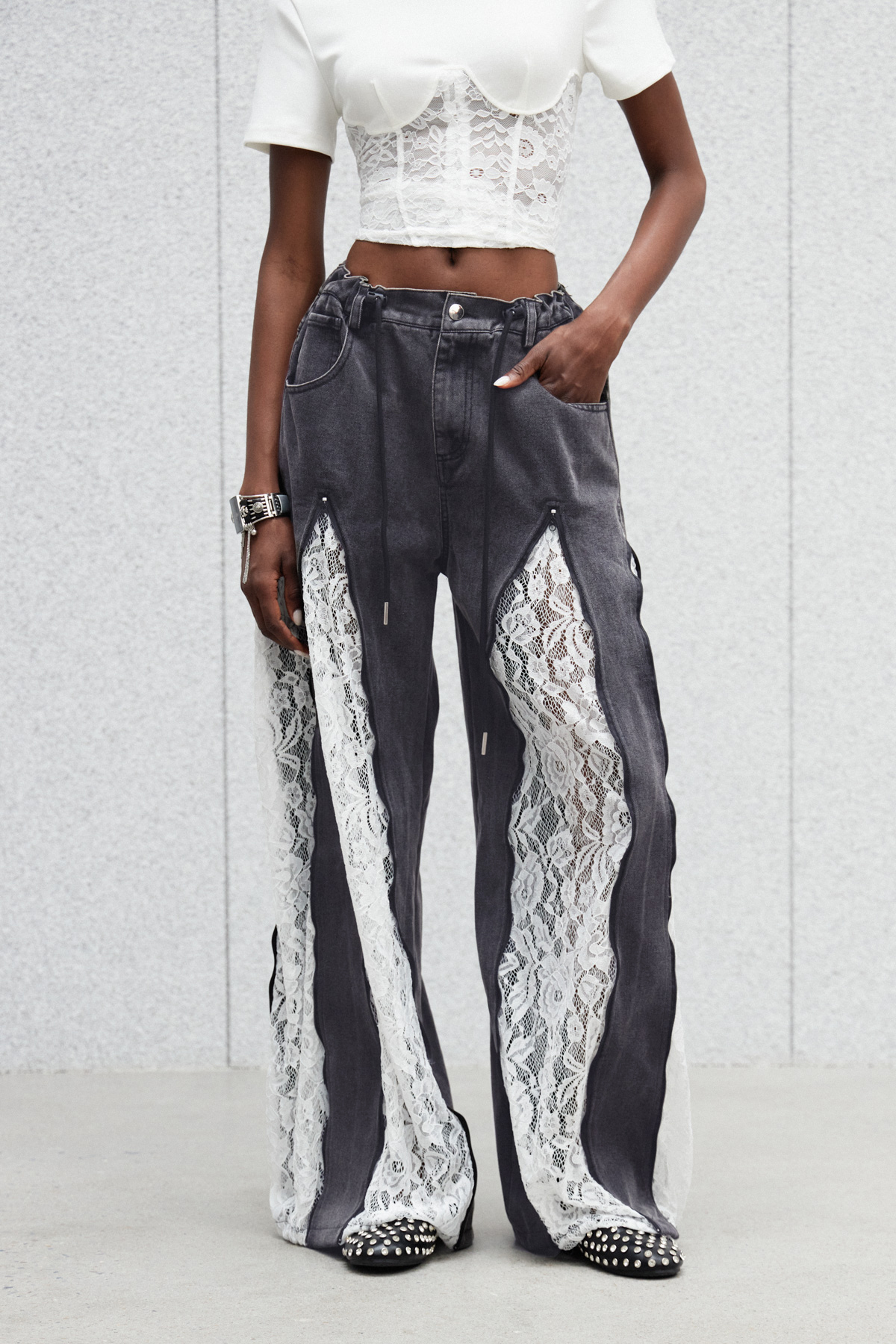 Caprina Deconstruct Lace Jeans