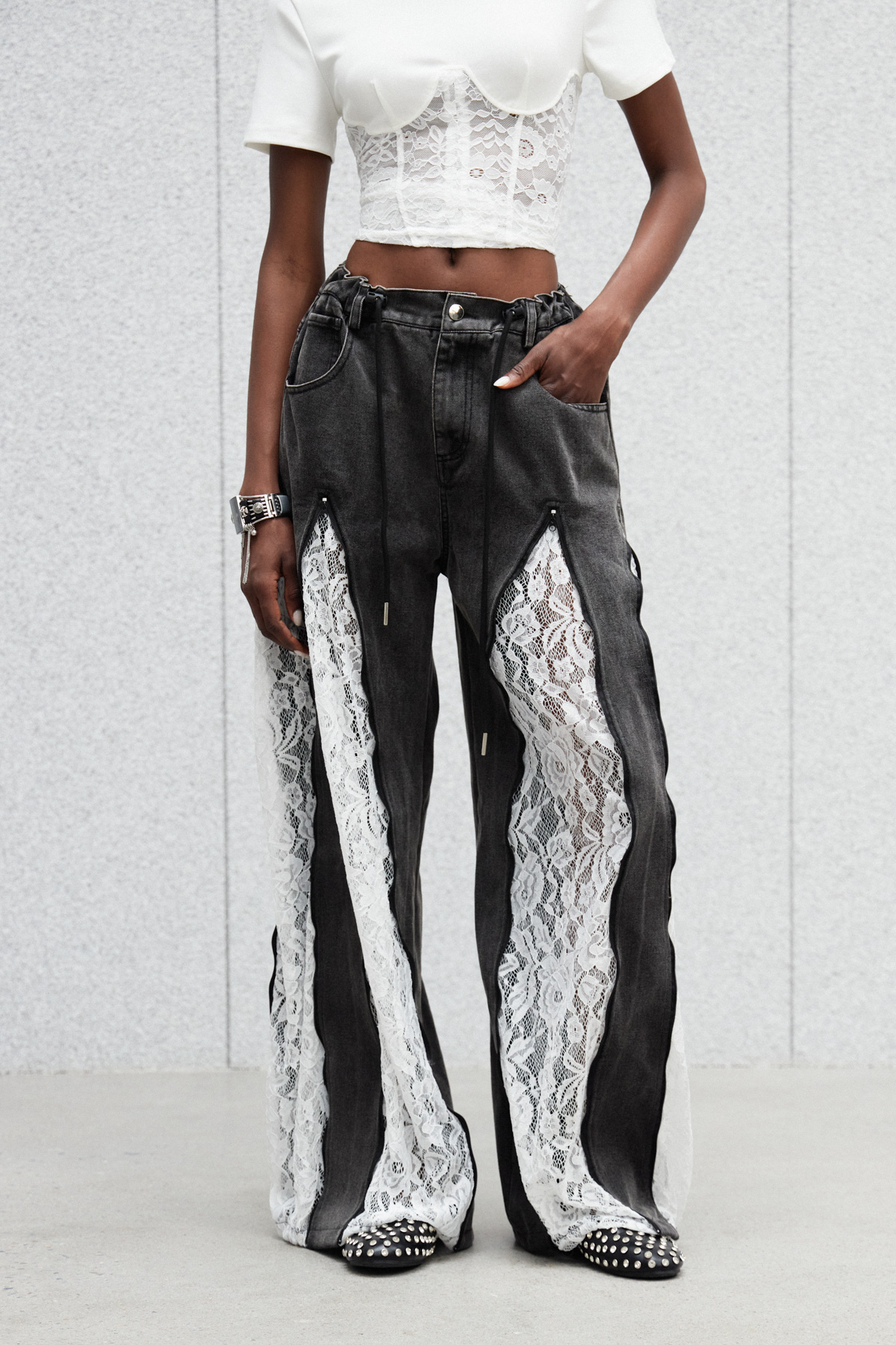 Caprina Deconstruct Lace Jeans