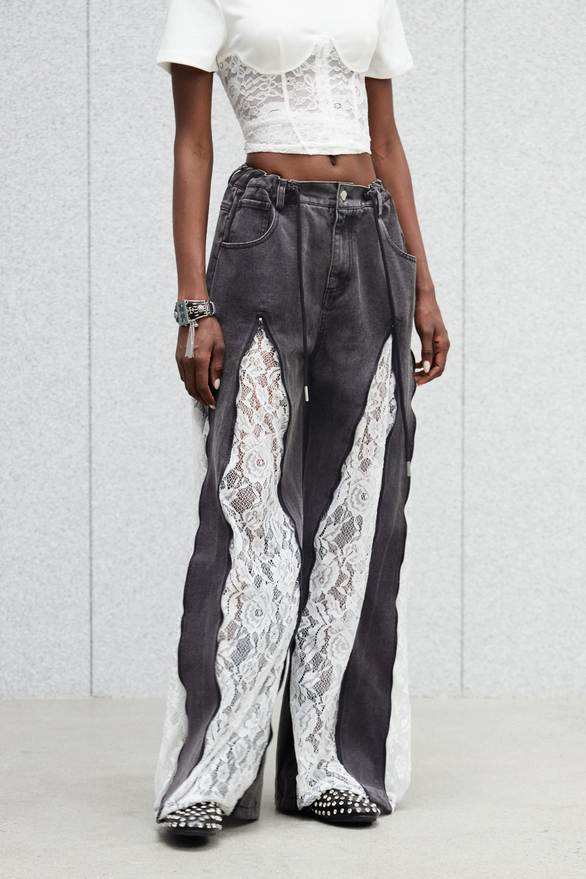Caprina Deconstruct Lace Jeans