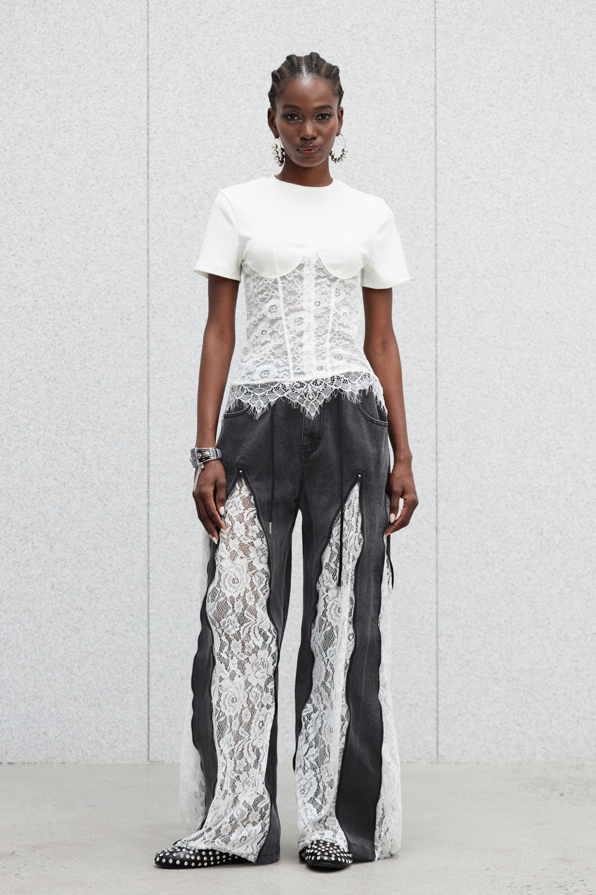 Caprina Deconstruct Lace Jeans