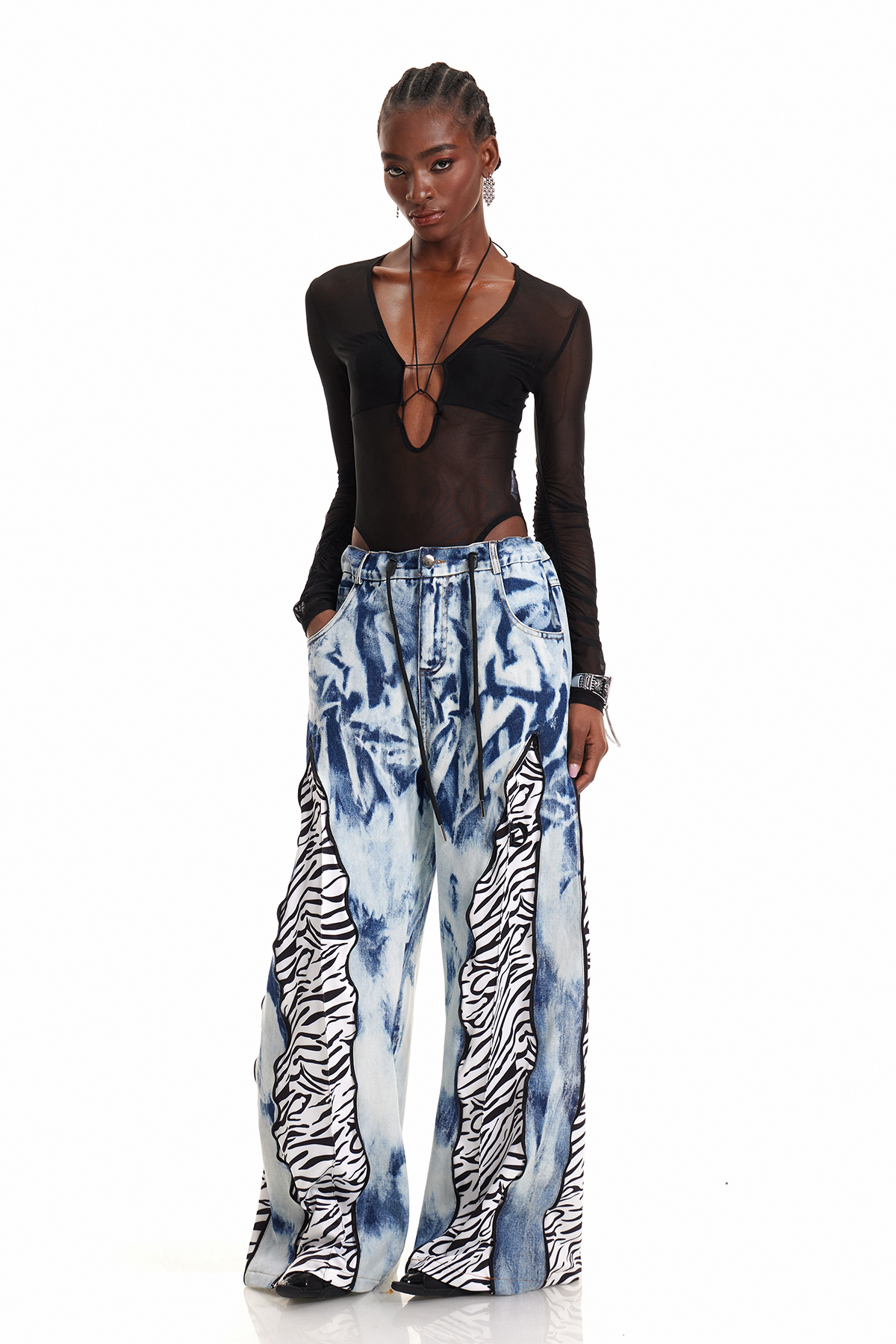 Caprina Deconstruct Tie Dye Barrel Jeans