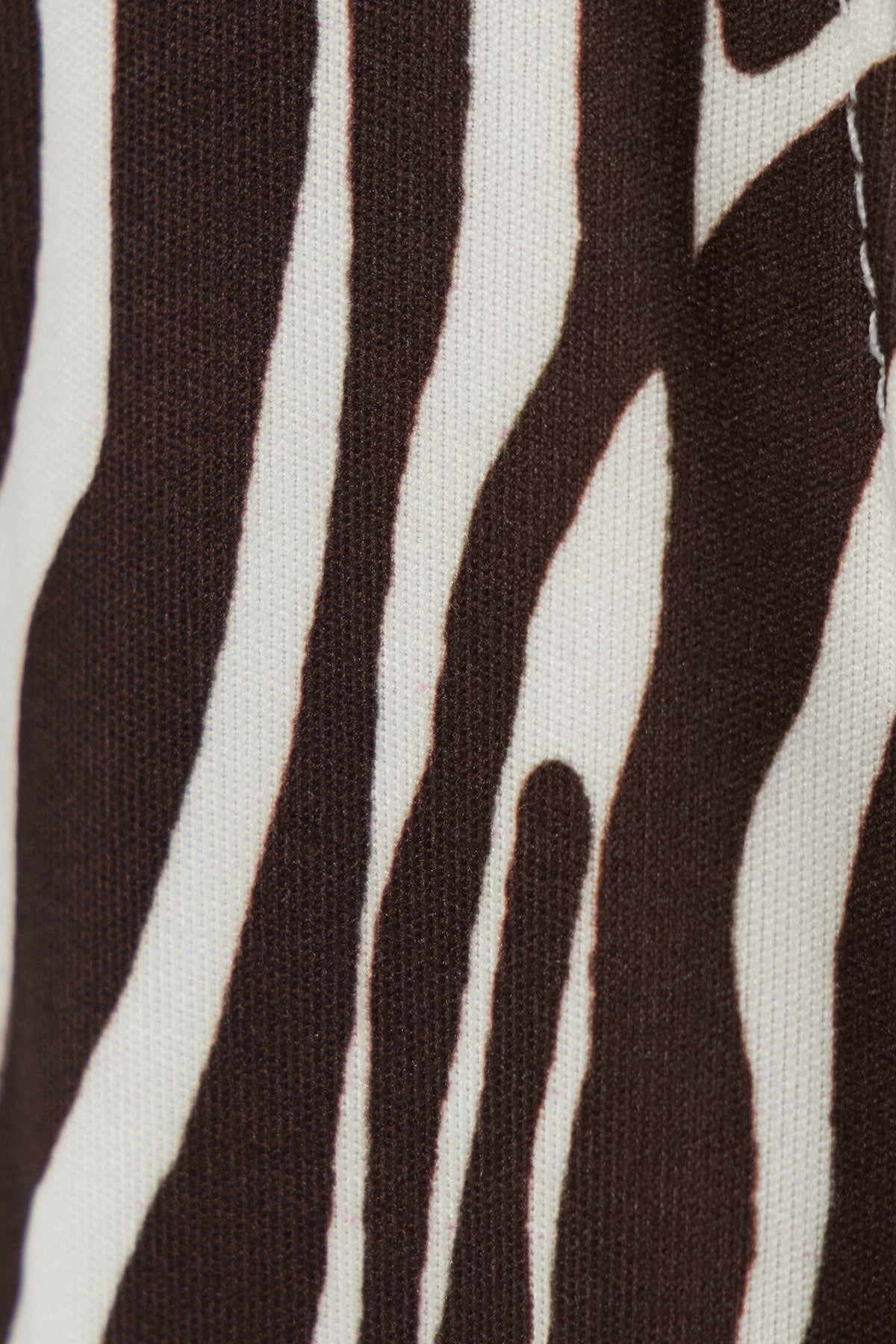 Caprina Zebra Print Zipper Jeans In Brown