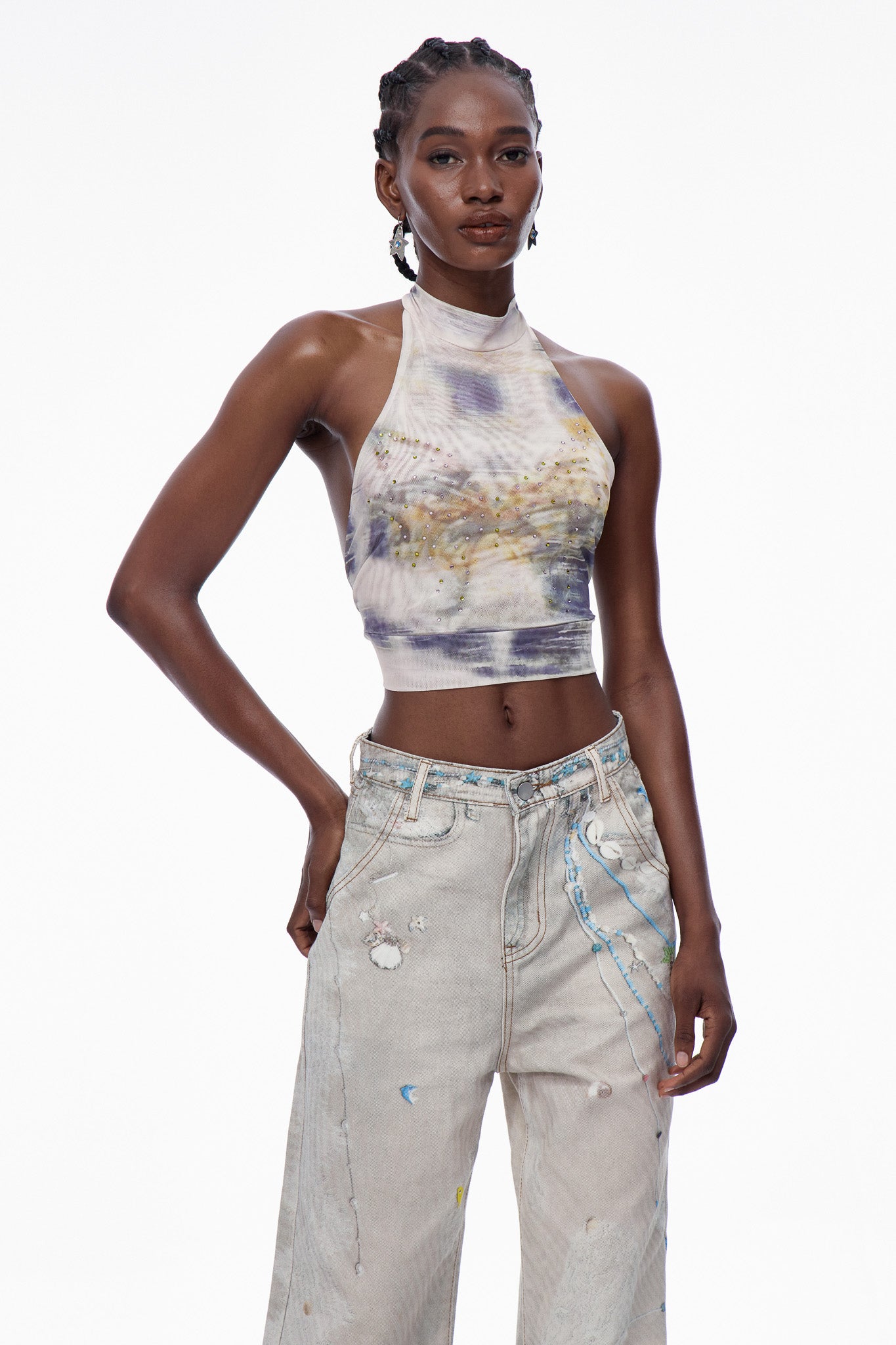 Cardea Butterfly Halter Neck Top