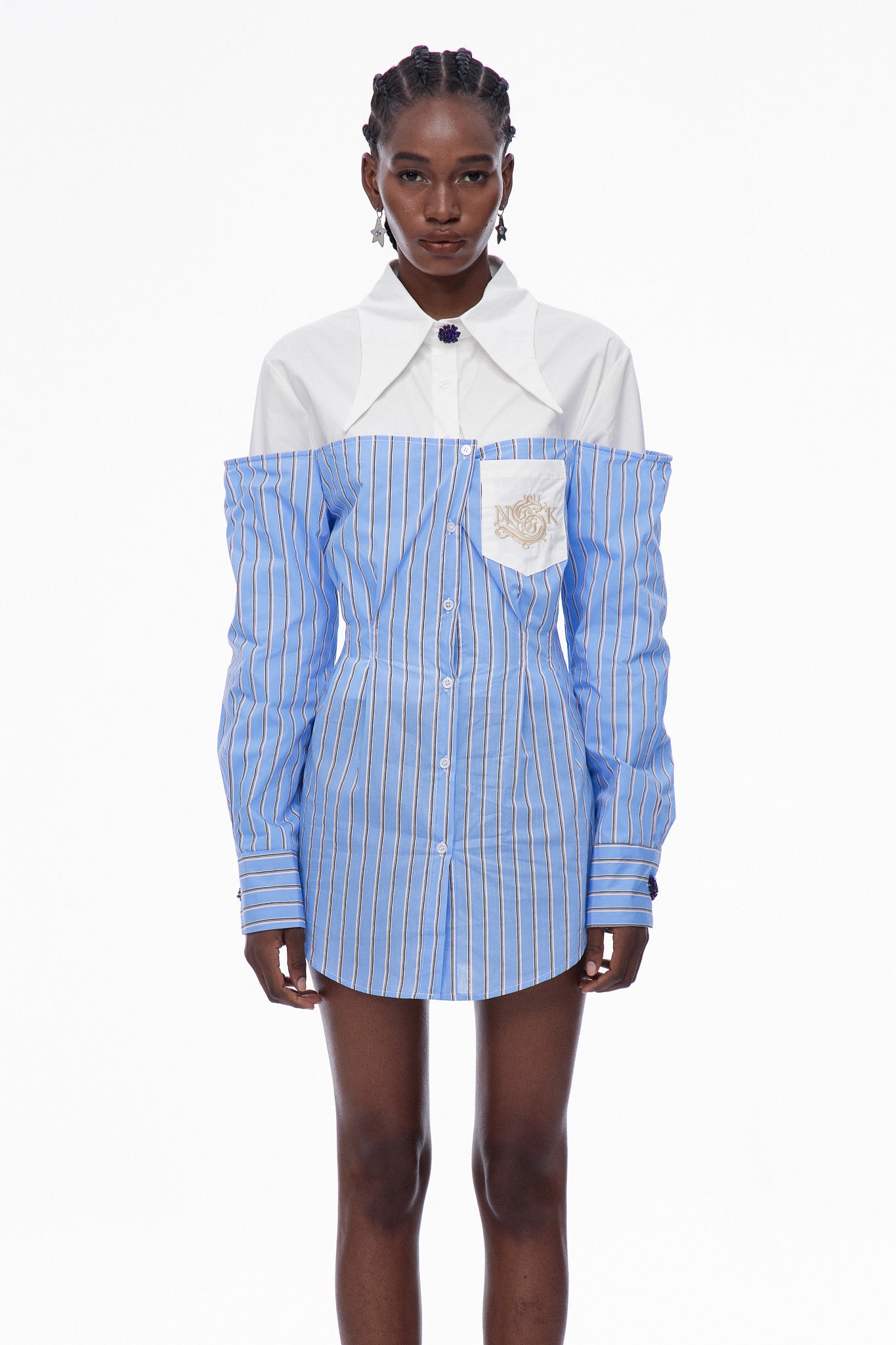 Carel Deconstruct Stripe Shirt