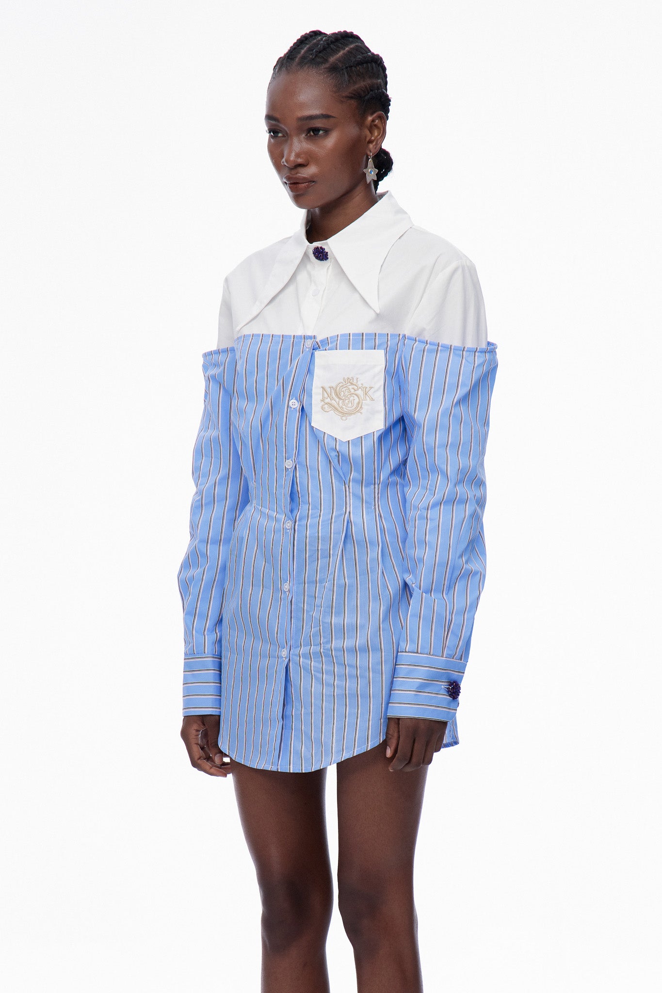 Carel Deconstruct Stripe Shirt