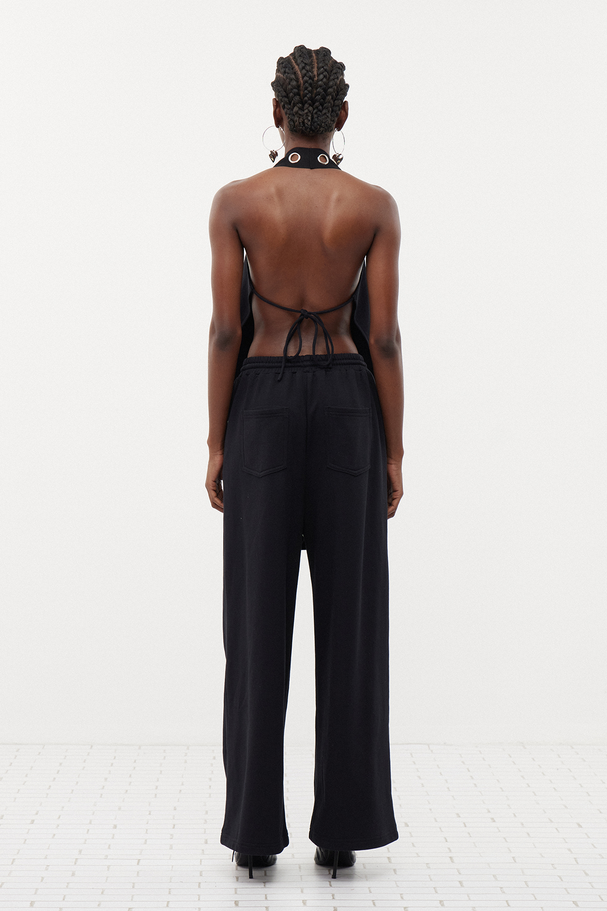 Carli Halter Neck Eyelet Pants Set