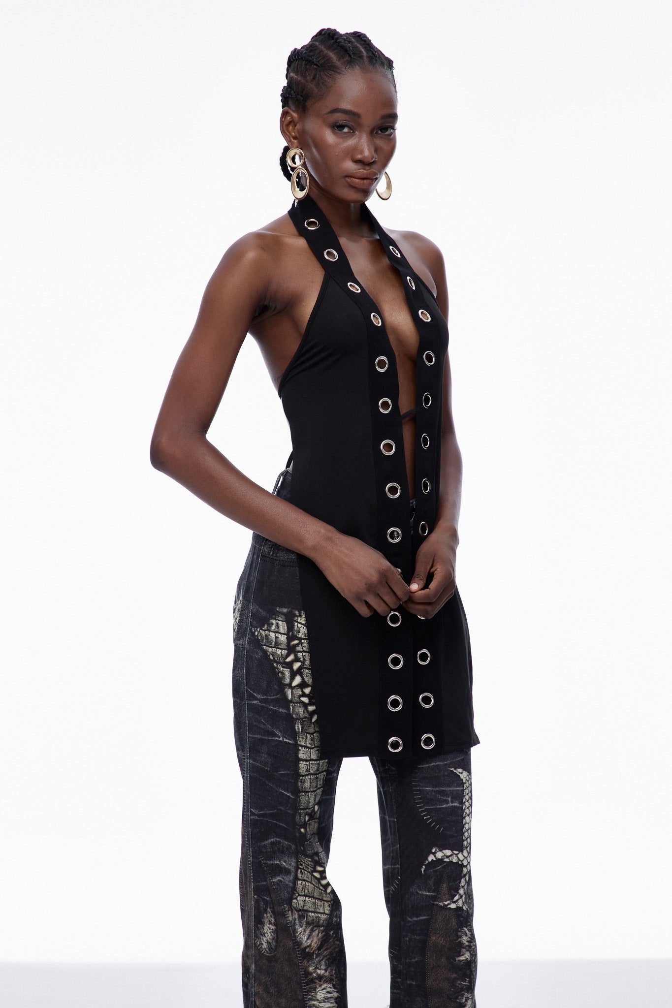 Carli Plunge Backless Top