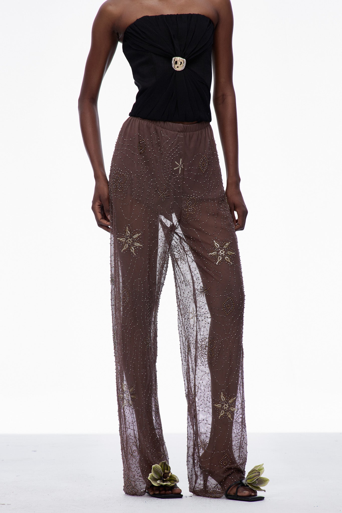 Carlinhos Sequin Embroidered Pants