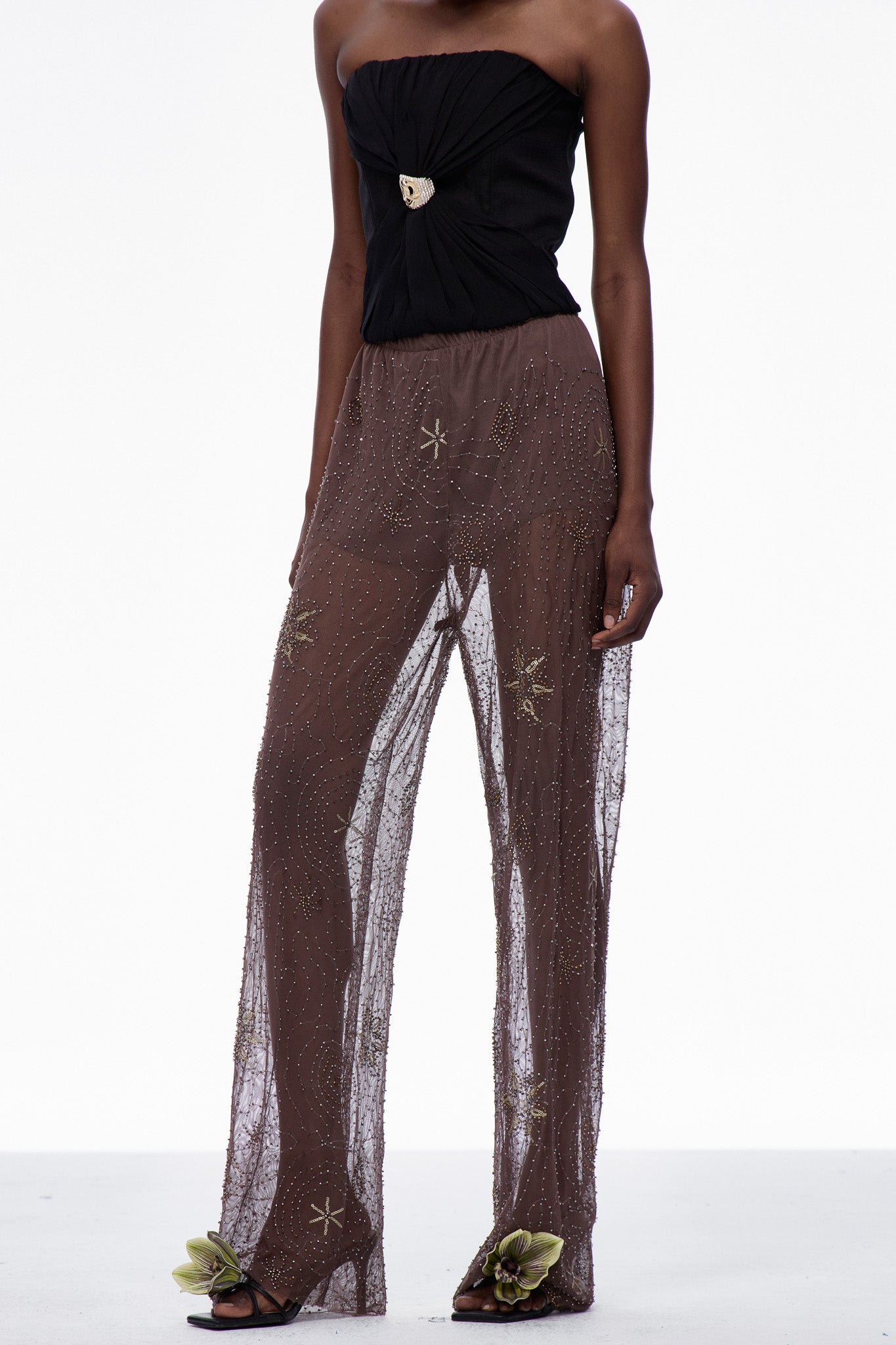 Carlinhos Sequin Embroidered Pants