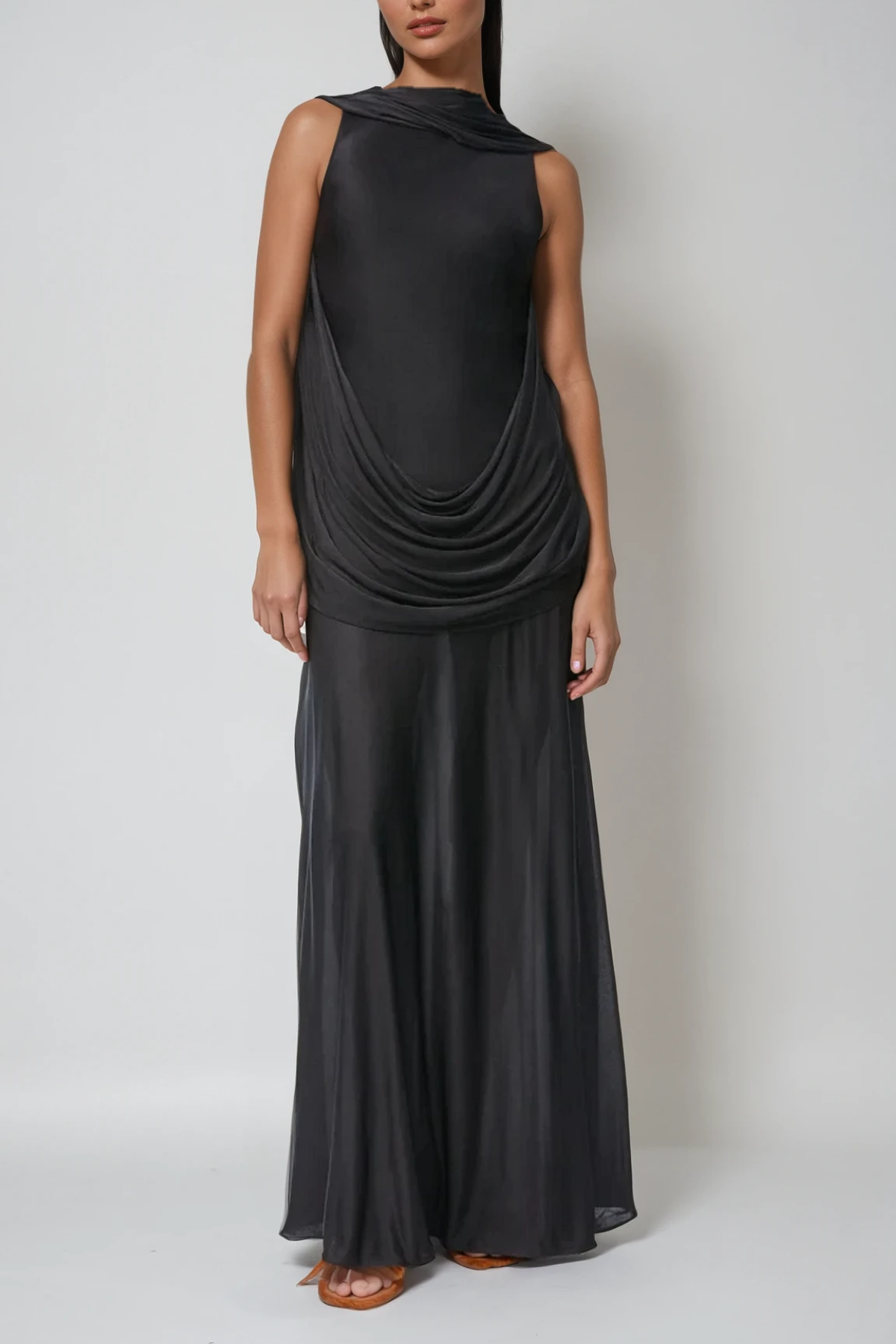 Carmina Ruch Asymmetric Maxi Dress
