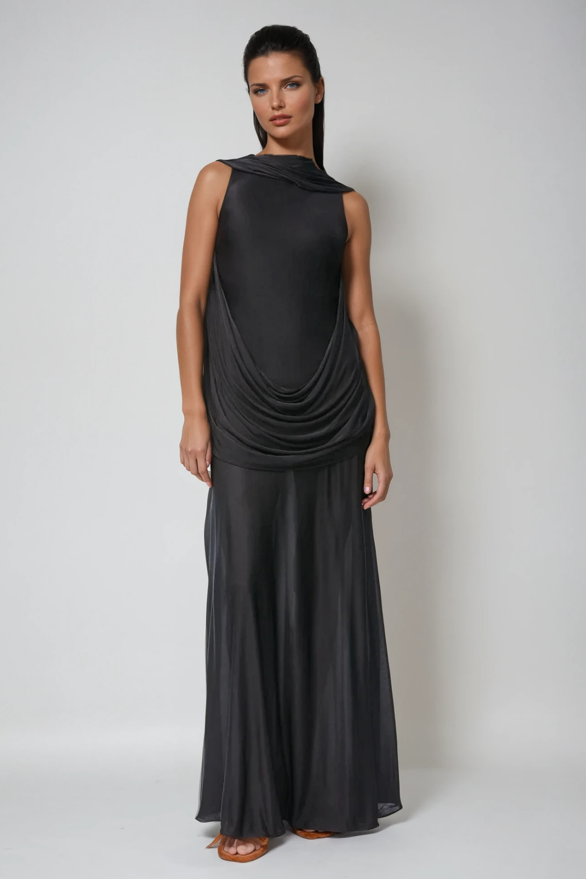 Carmina Ruch Asymmetric Maxi Dress