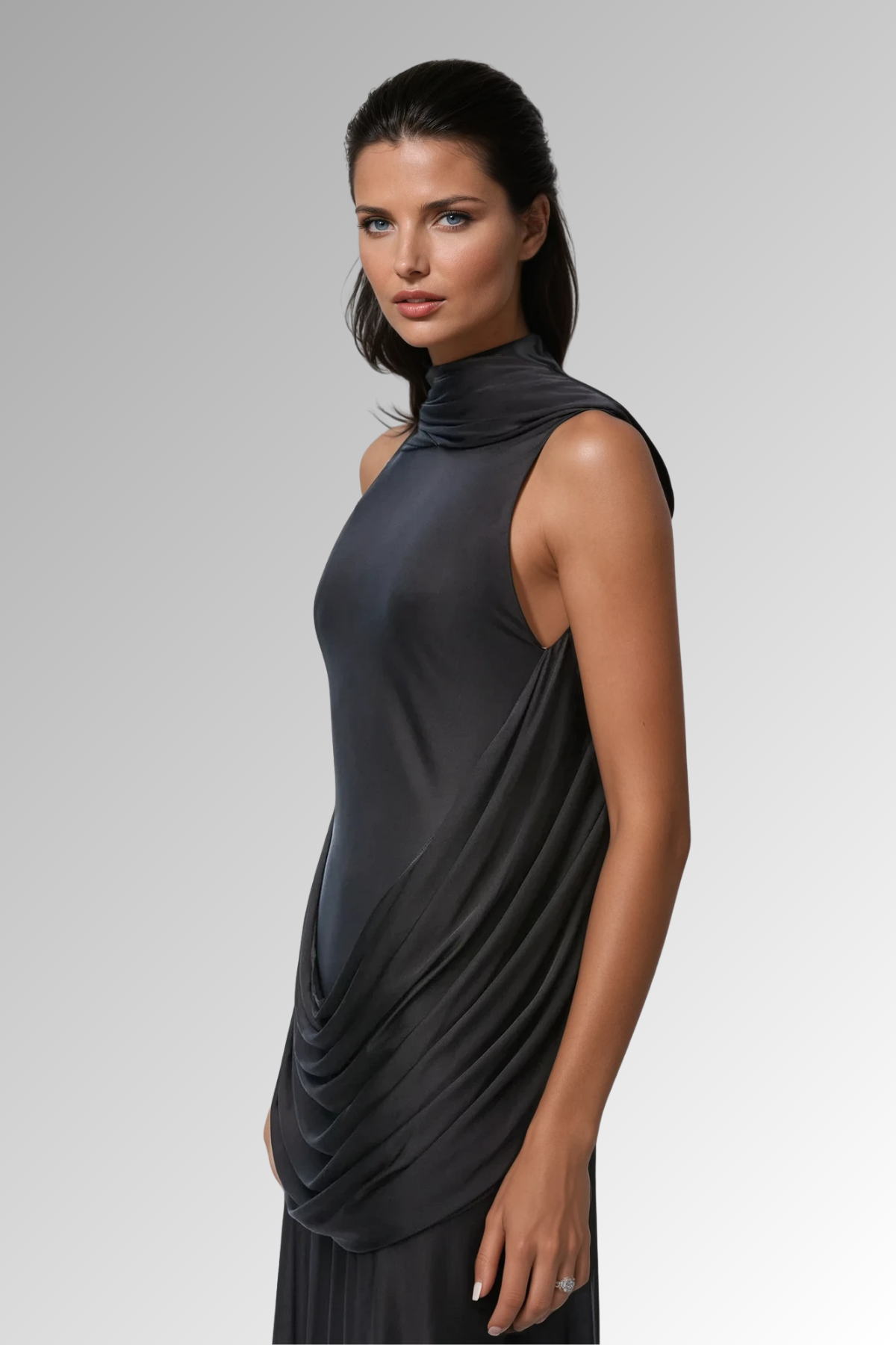 Carmina Ruch Asymmetric Maxi Dress