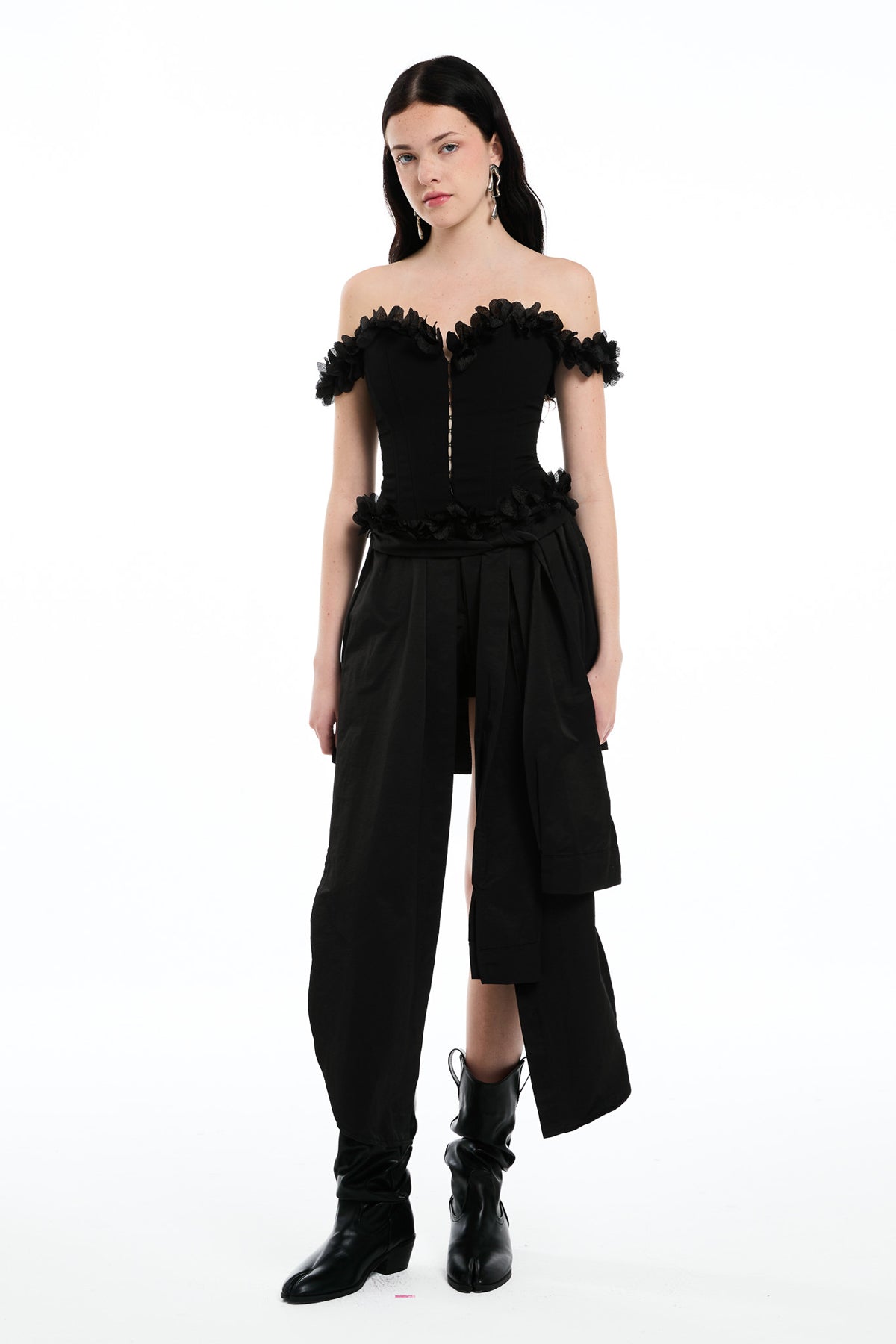 Darcey Asymmetric Fringe Skirt