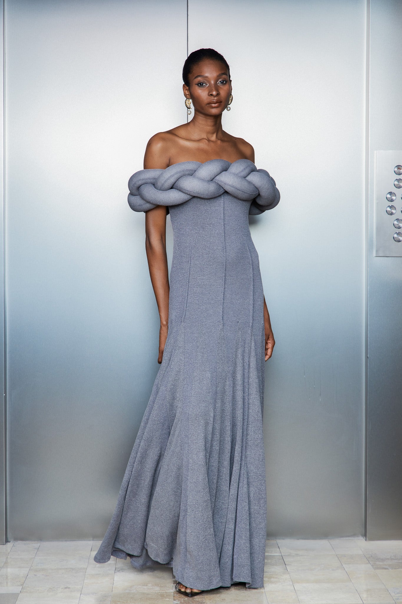 Cathie Off Shoulder Ruffle Maxi Dress