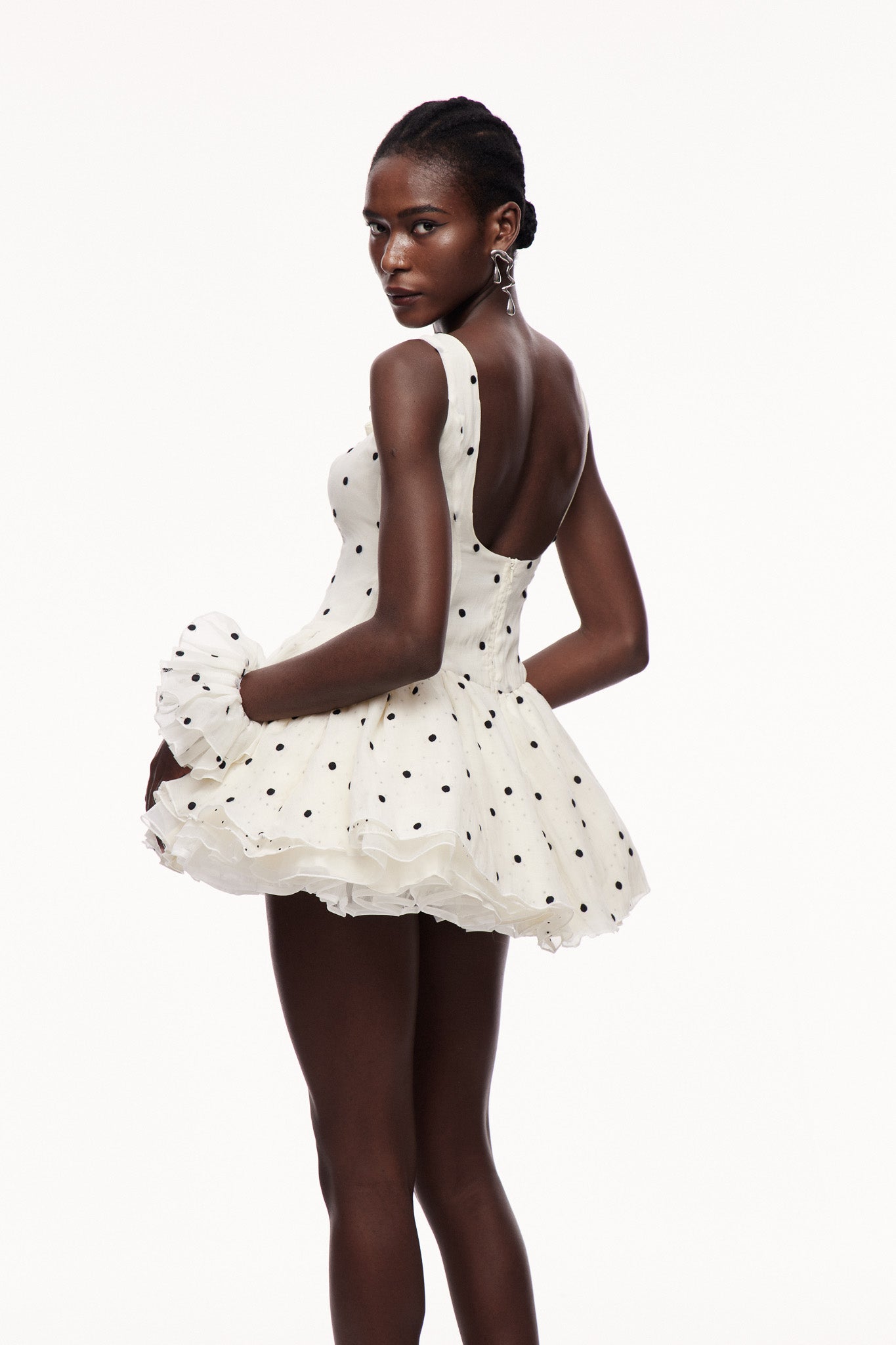 Cece Dot Puffy Mini Dress