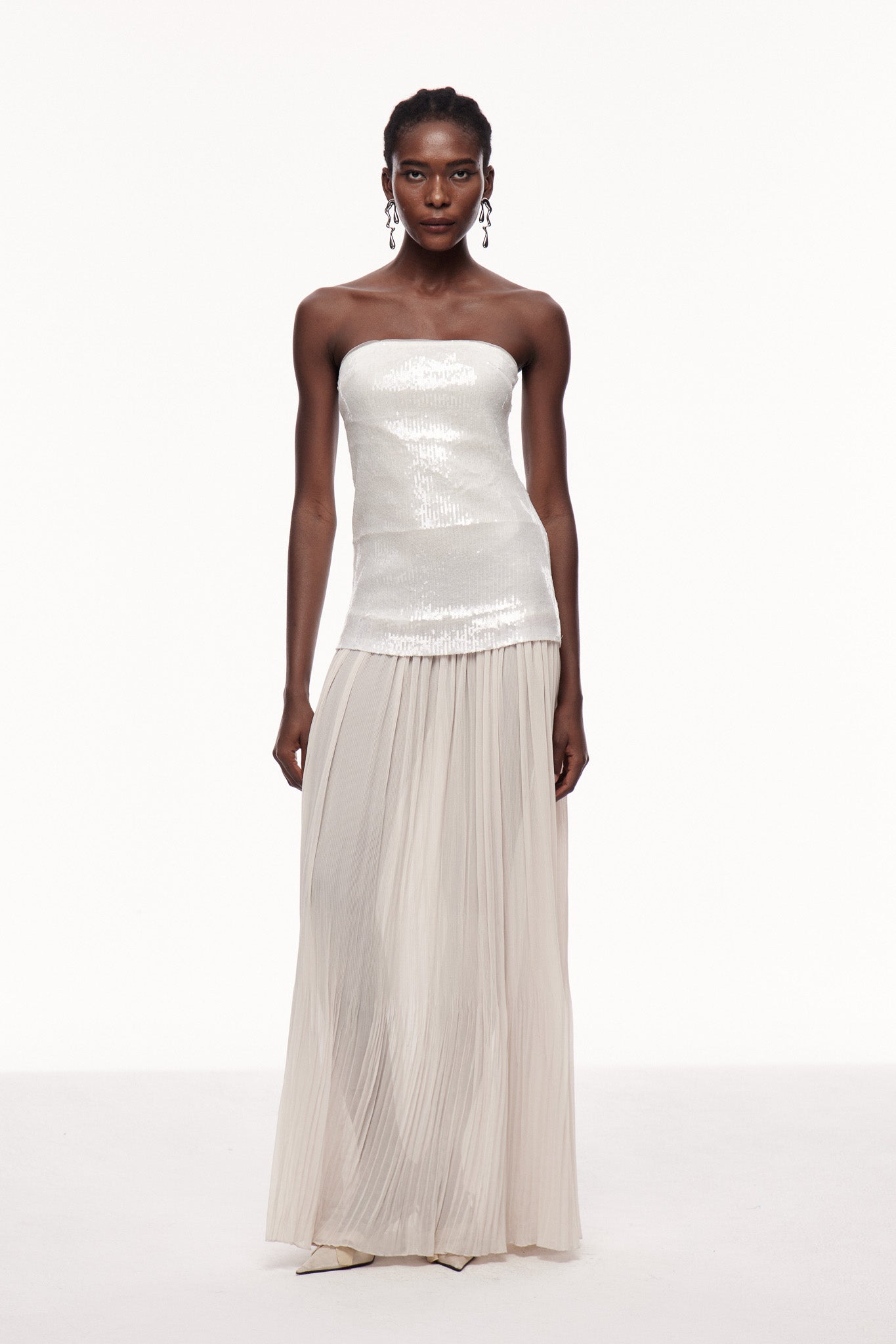 Celestia Sequin Ruffle Maxi Dress