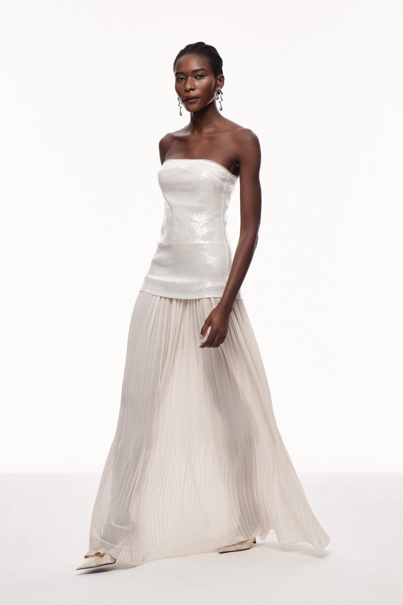 Celestia Sequin Ruffle Maxi Dress