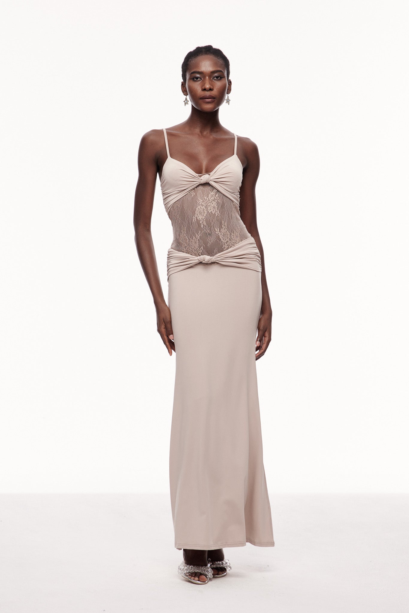 Celio Lace Spaghetti Maxi Dress