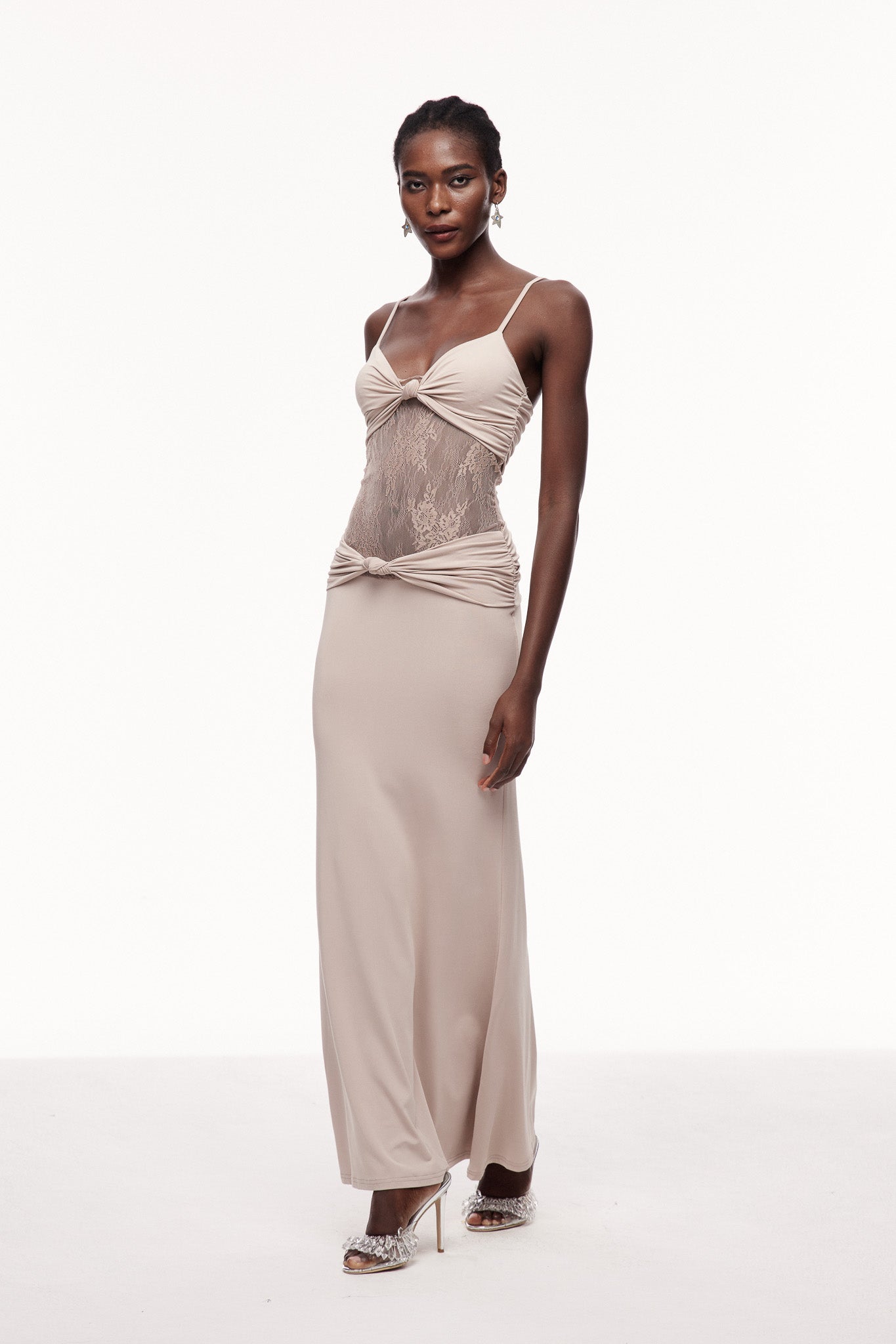 Celio Lace Spaghetti Maxi Dress