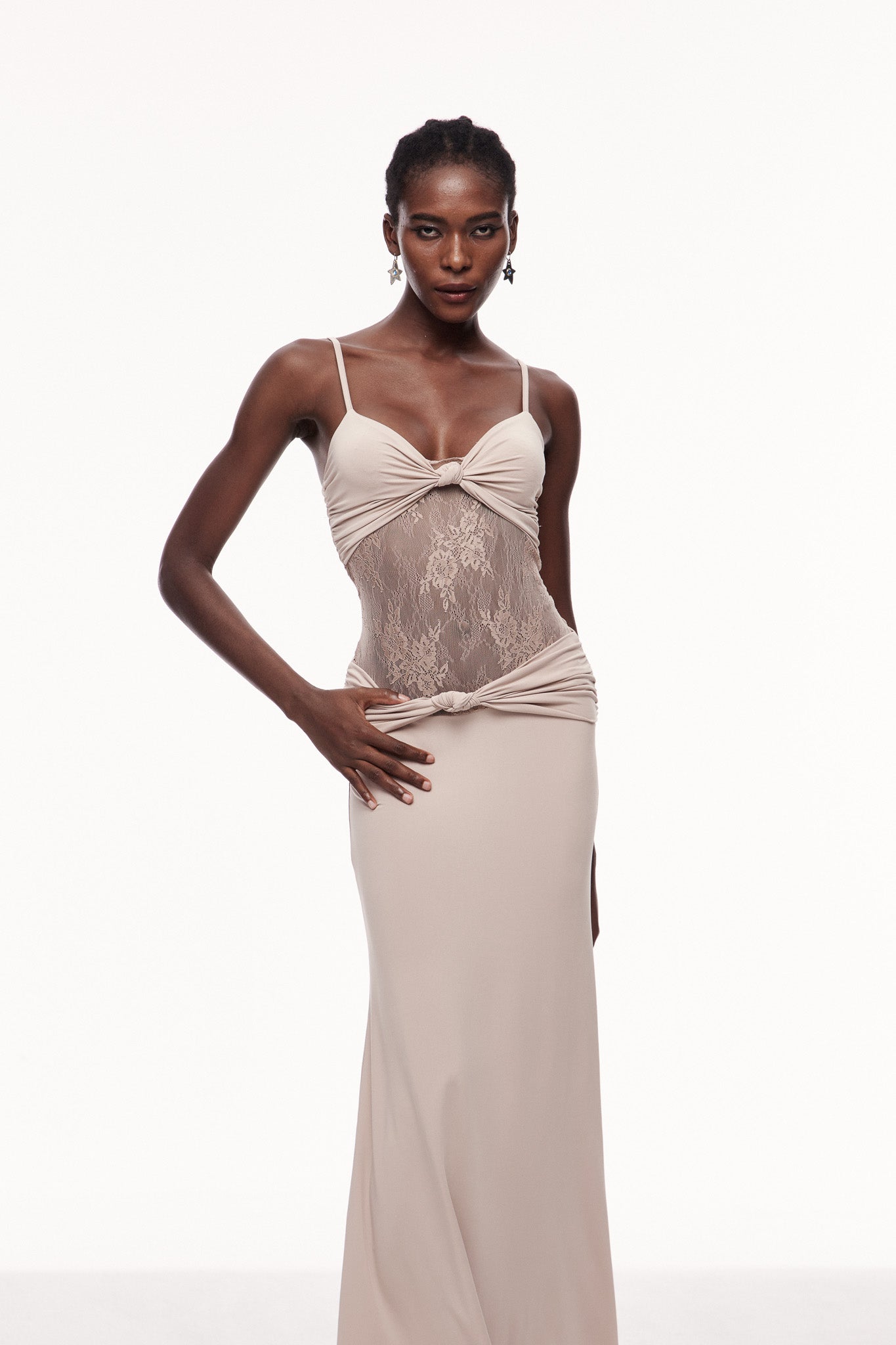 Celio Lace Spaghetti Maxi Dress